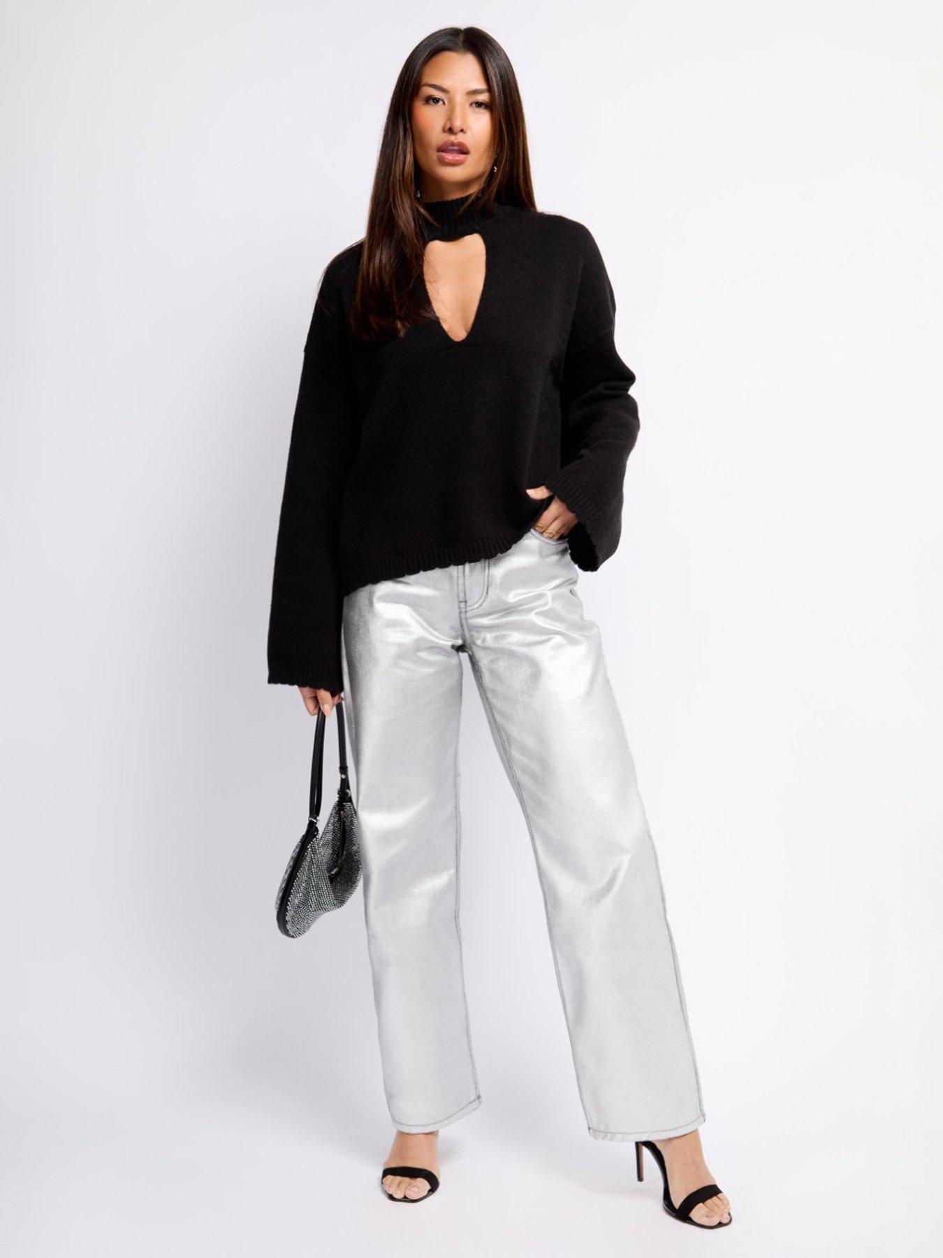 little-mistress-coated-trousers--silverfront
