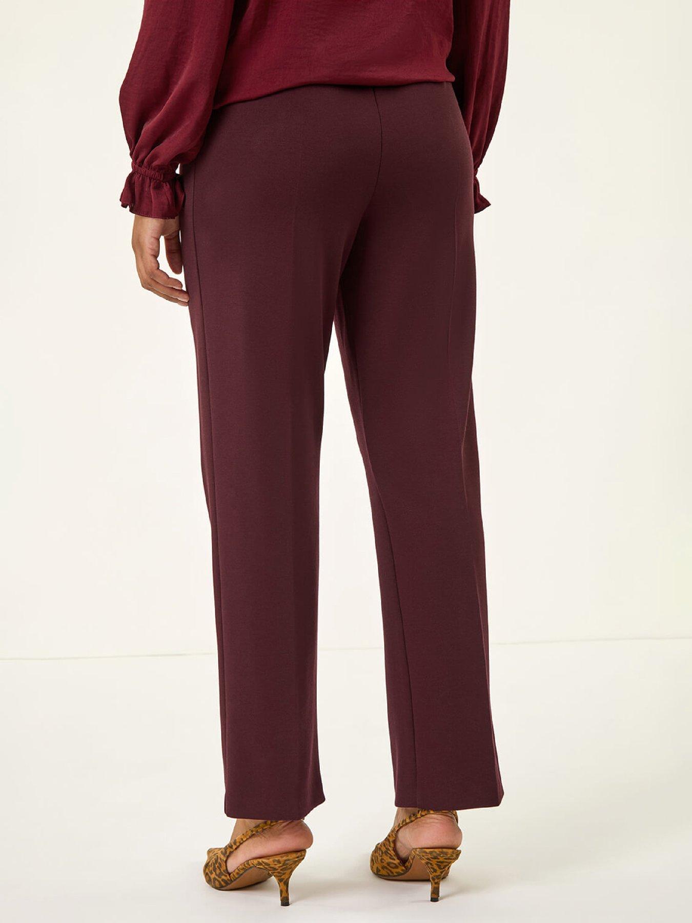 roman-straight-leg-ponte-trouser-winestillFront