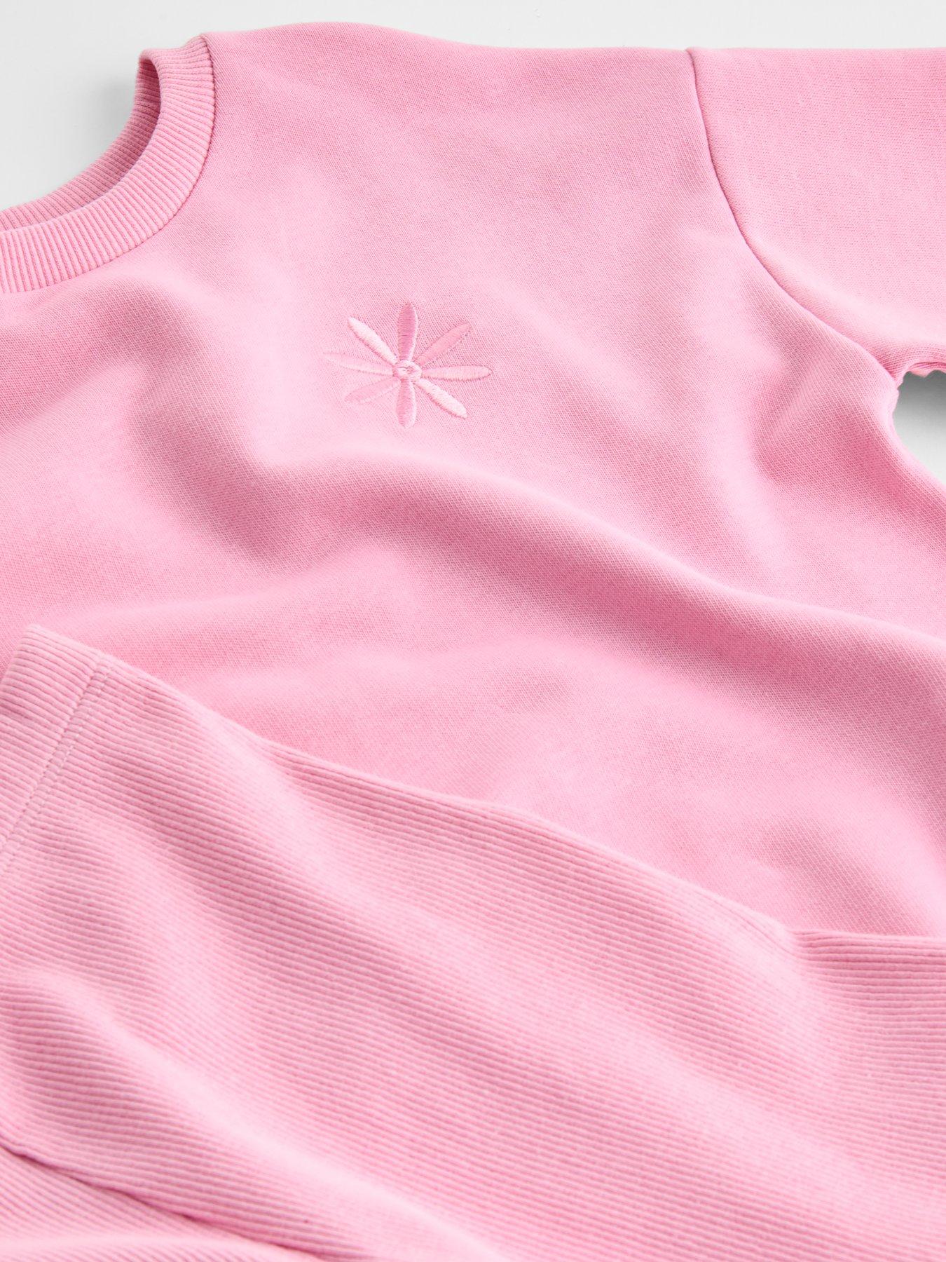 Image 3 of 4 of The Very Collection Girls Jersey Top &amp; Cycling Short Set - Pink