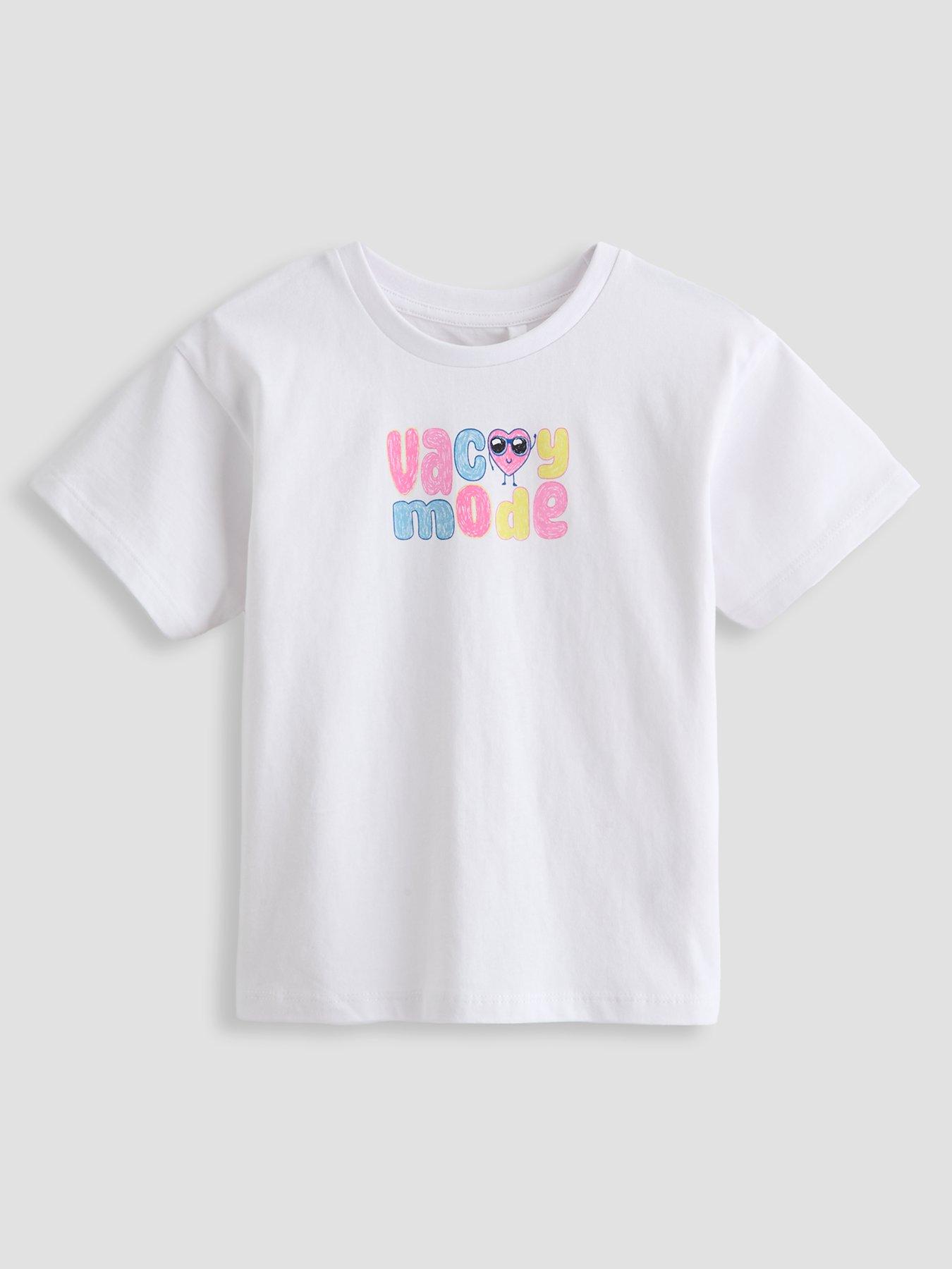 Image 2 of 5 of The Very Collection Girls 5 Pack Graphic Print Summer T-shirts - Multi