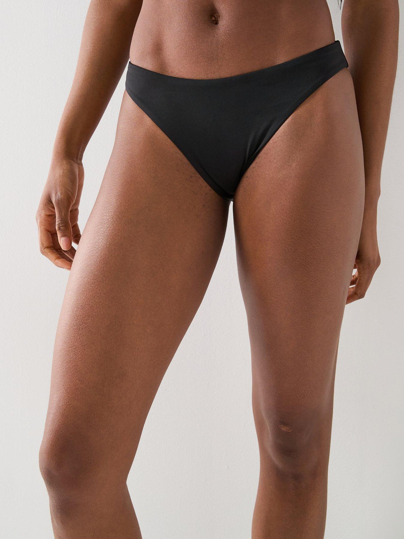 Image 1 of 4 of Nike Womens String Bikini Bottom - Black