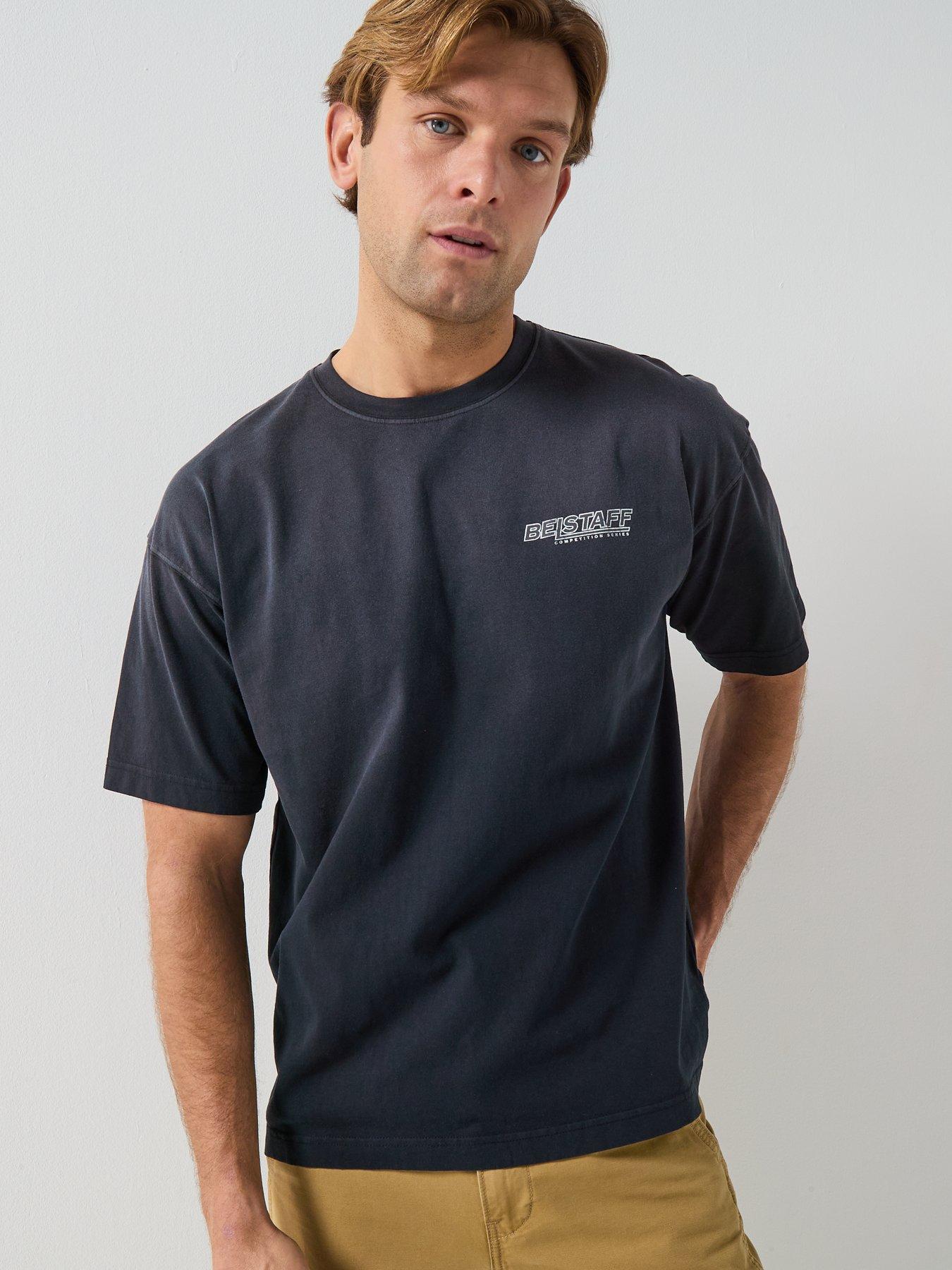 Image 2 of 5 of Belstaff Competition Momentum Script Back Print T-Shirt - Black