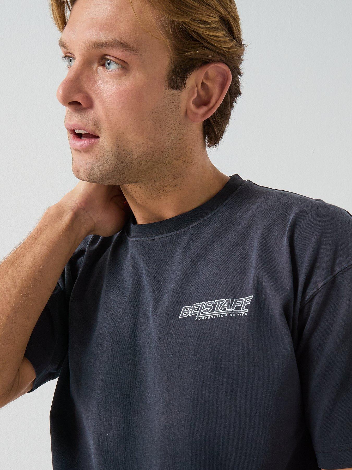 Image 4 of 5 of Belstaff Competition Momentum Script Back Print T-Shirt - Black