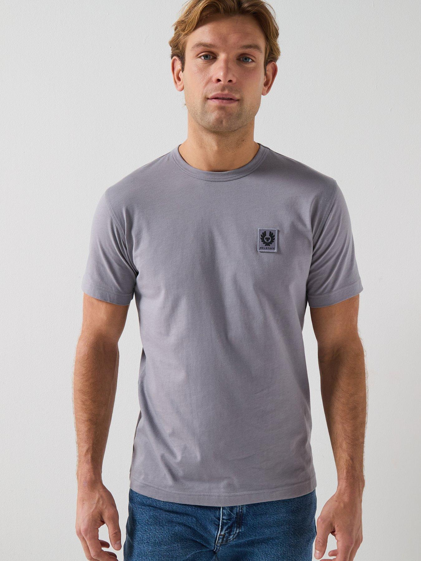 Belstaff Left Chest Patch Logo Regular Fit T-Shirt - Light Blue
