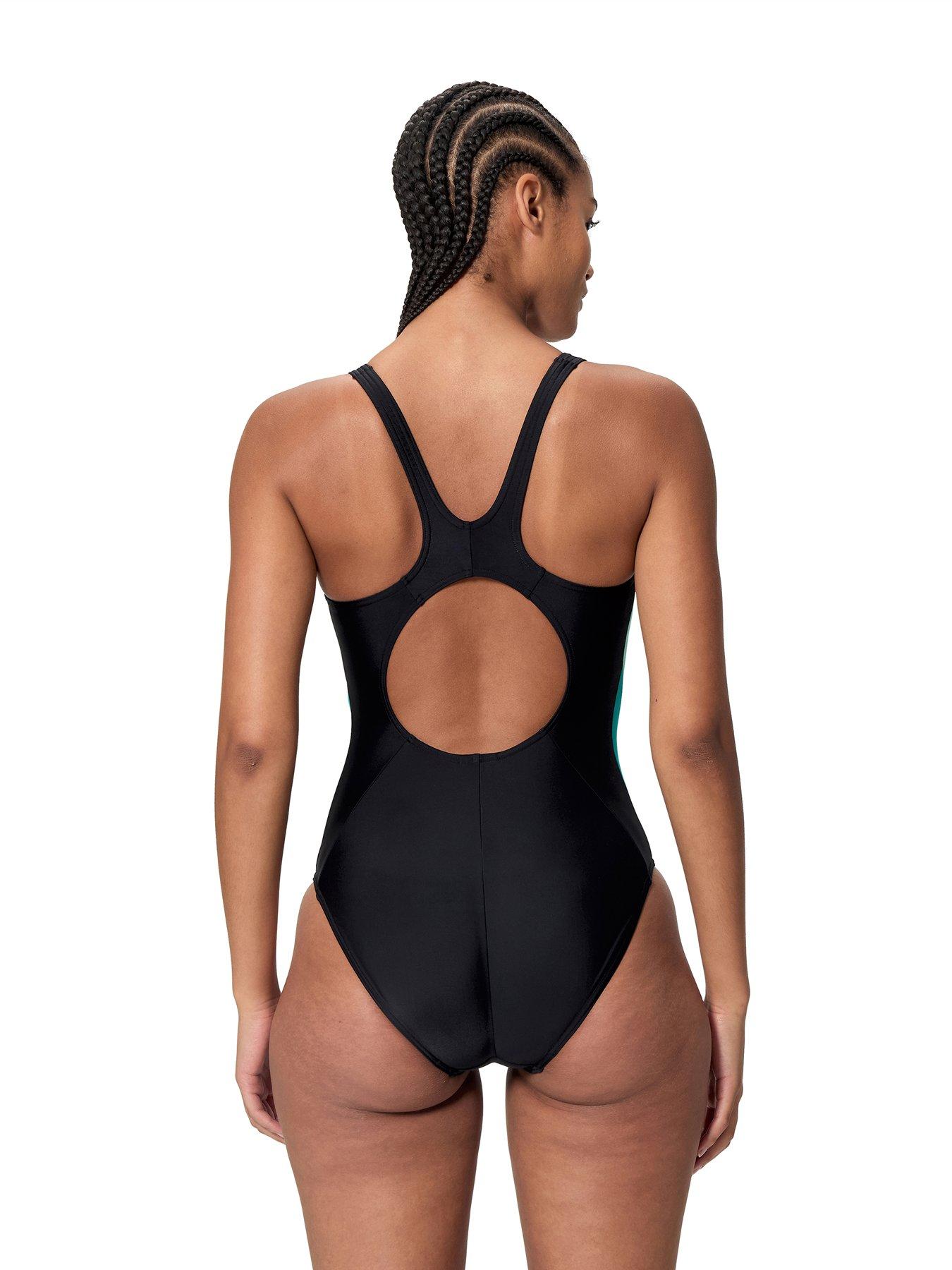 speedo-womens-colorblock-splice-20-one-piece-dark-greystillFront