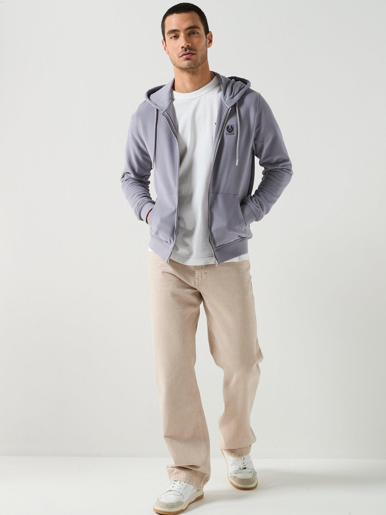 Image 3 of 6 of Belstaff Logo Patch Full Zip Hoodie - Grey