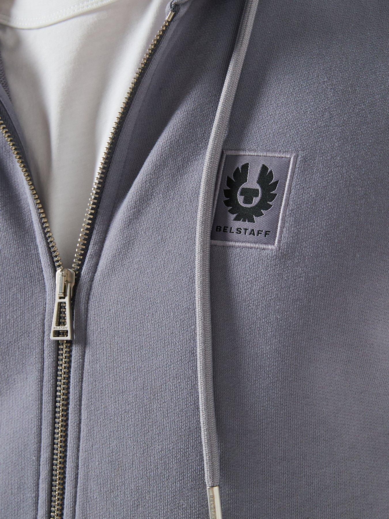 Image 5 of 6 of Belstaff Logo Patch Full Zip Hoodie - Grey