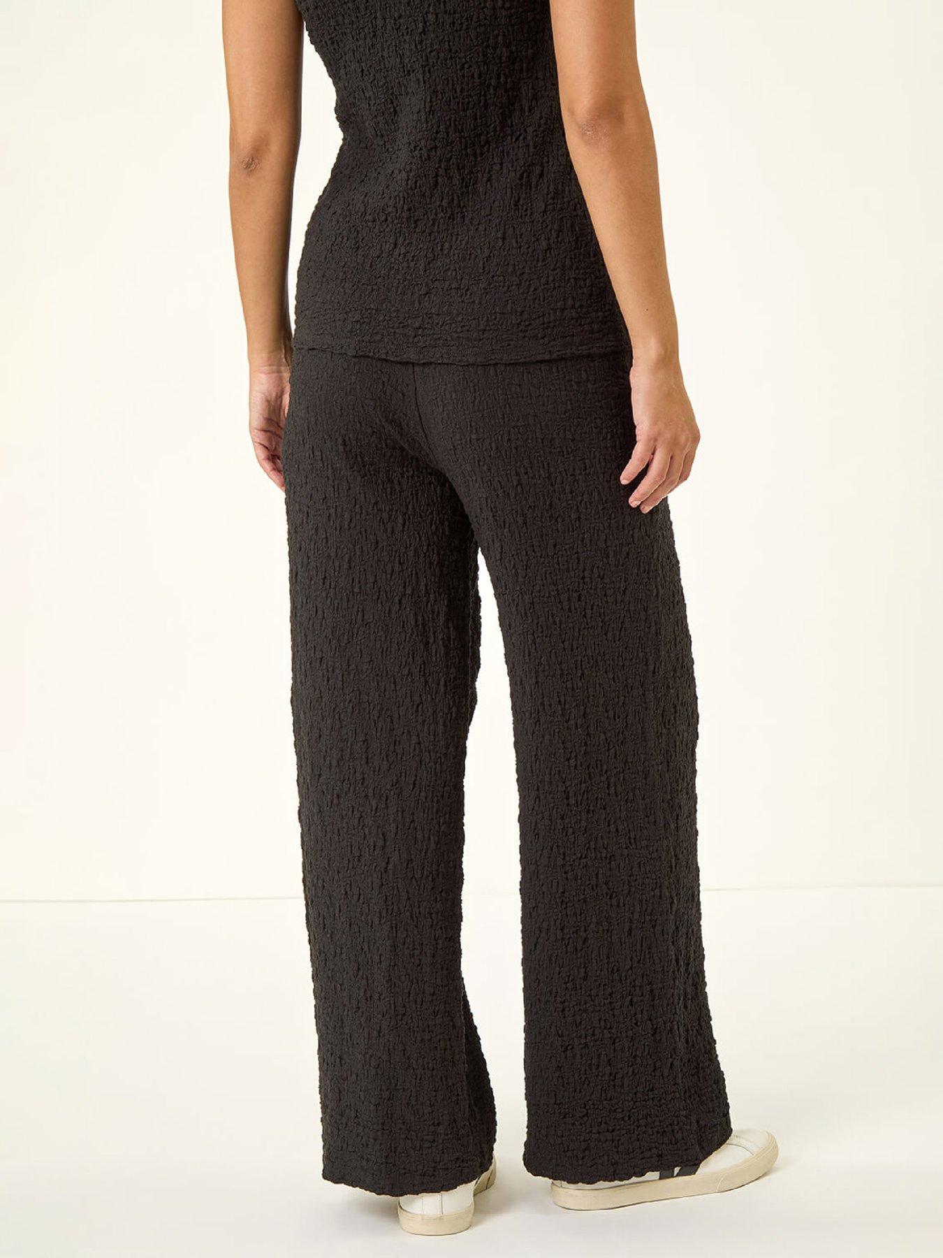 roman-dusk-textured-wide-leg-stretch-trouser-blackstillFront