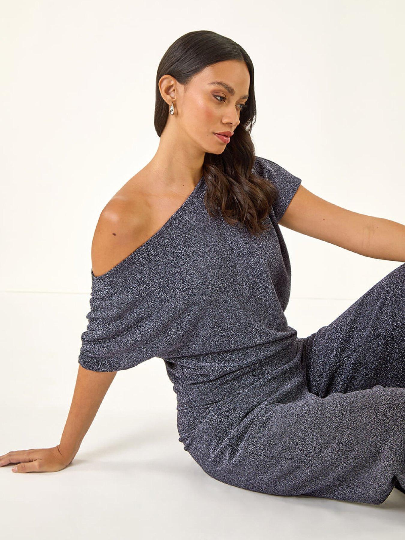 roman-dusk-metallic-drape-side-top-navyoutfit