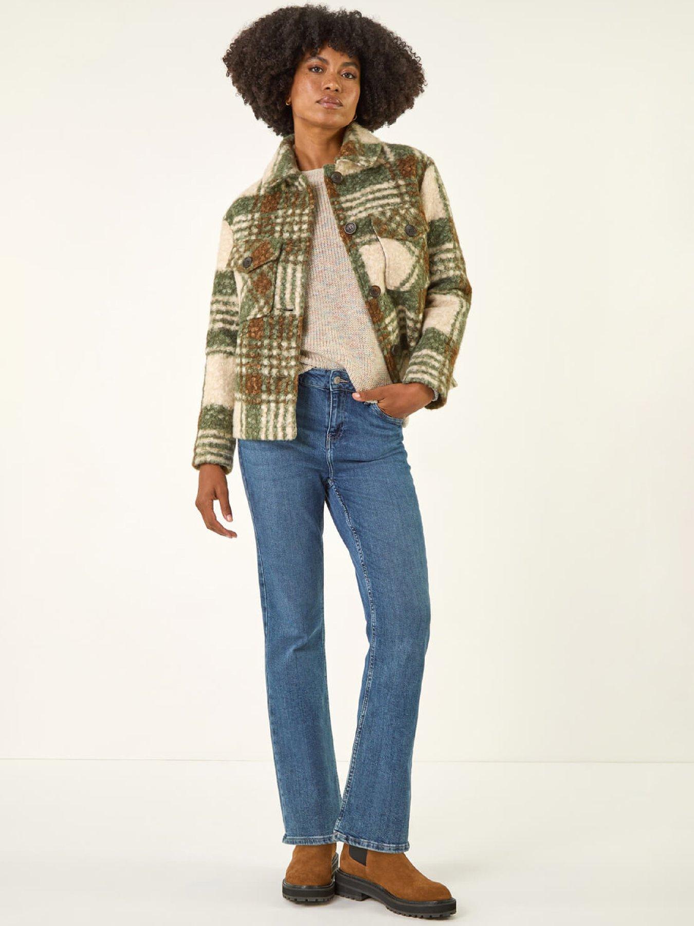 roman-check-print-button-borg-jacket-greenback