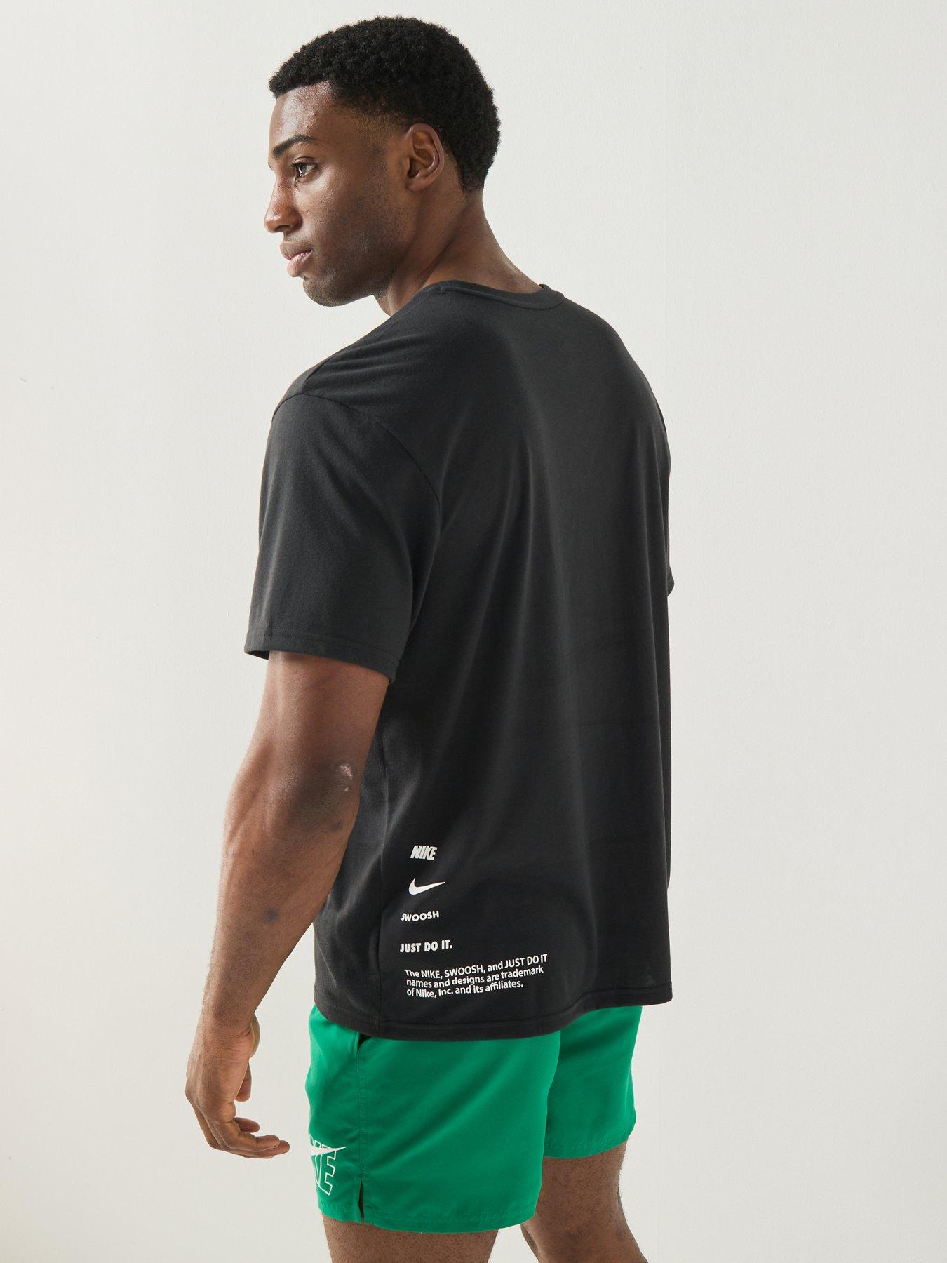 Image 2 of 7 of Nike Mens Short Sleeve Hydroguard T Shirt - Black
