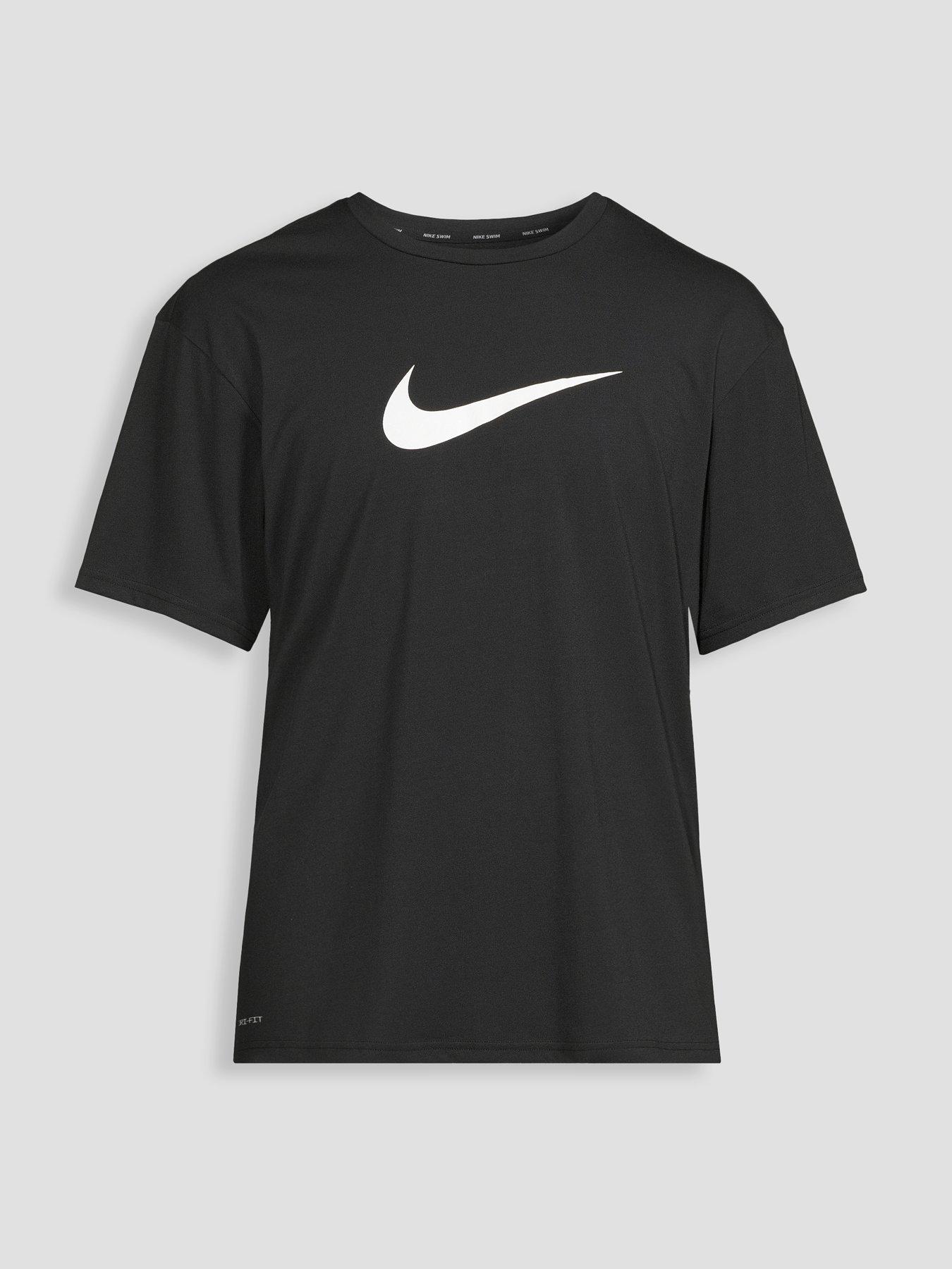 Image 7 of 7 of Nike Mens Short Sleeve Hydroguard T Shirt - Black
