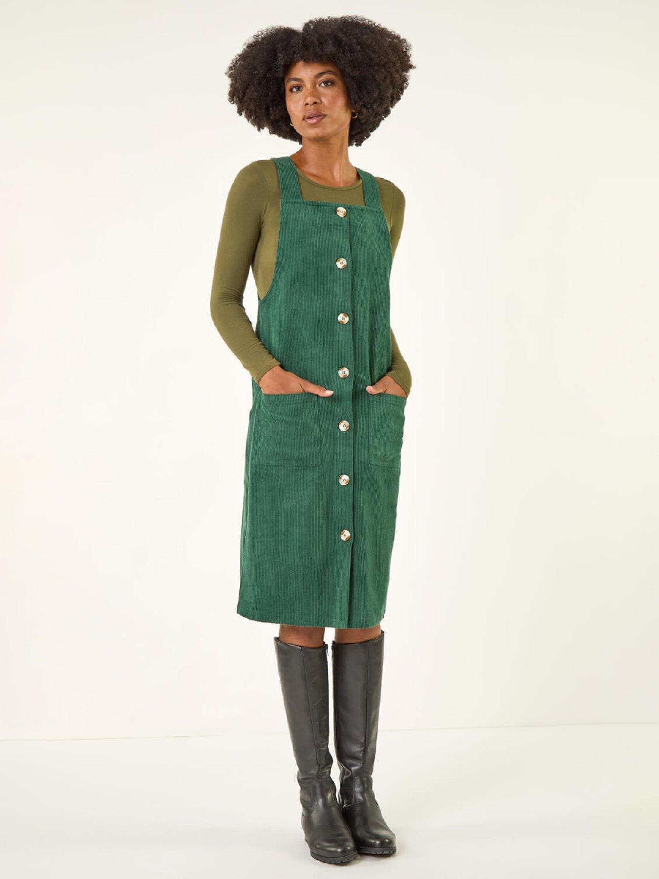 roman-corduroy-pinafore-midi-dress-greenfront
