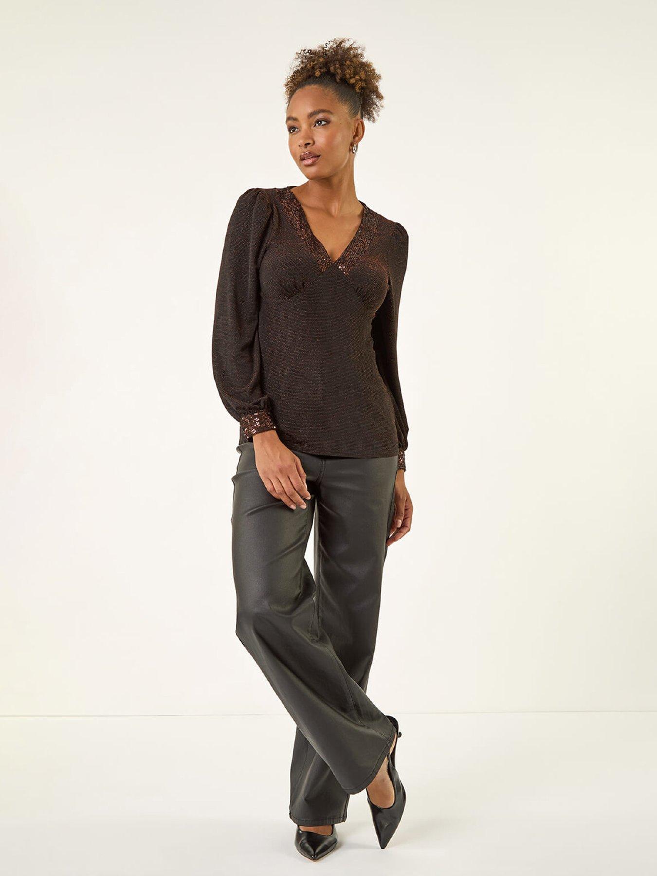 roman-brillo-sequin-v-neck-top-bronzeback