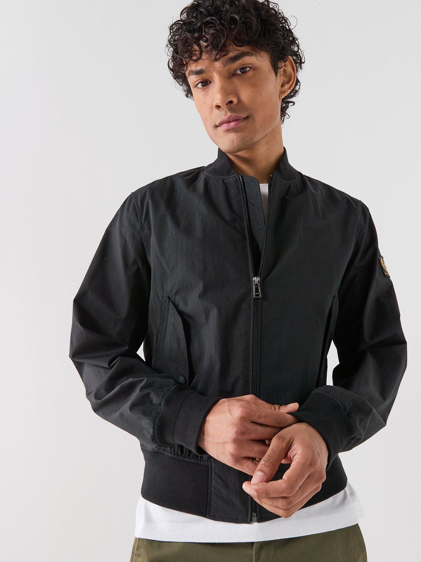 Image 1 of 6 of Belstaff Carrier Nylon Bomber Jacket - Black