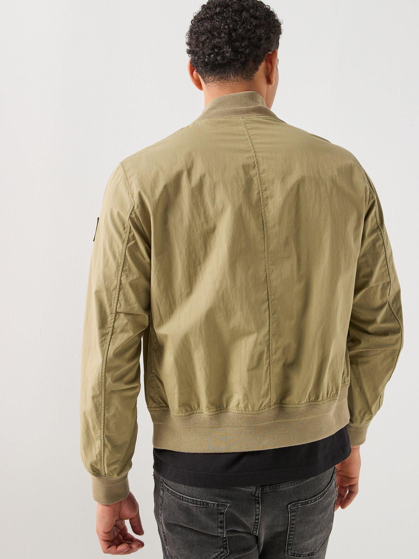 Image 2 of 6 of Belstaff Belstaff Carrier Nylon Bomber Jacket - Light Khaki
