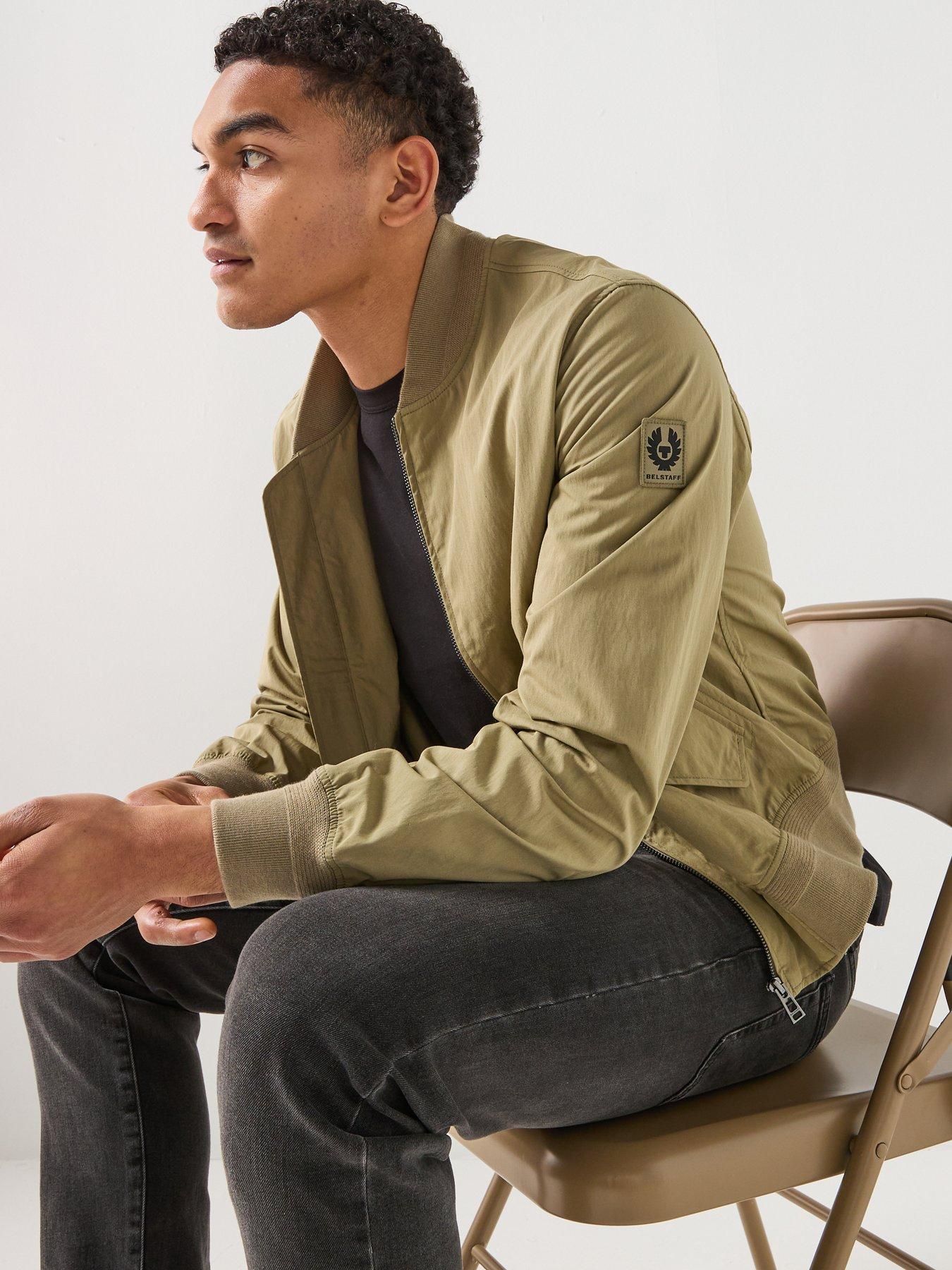 Image 6 of 6 of Belstaff Belstaff Carrier Nylon Bomber Jacket - Light Khaki