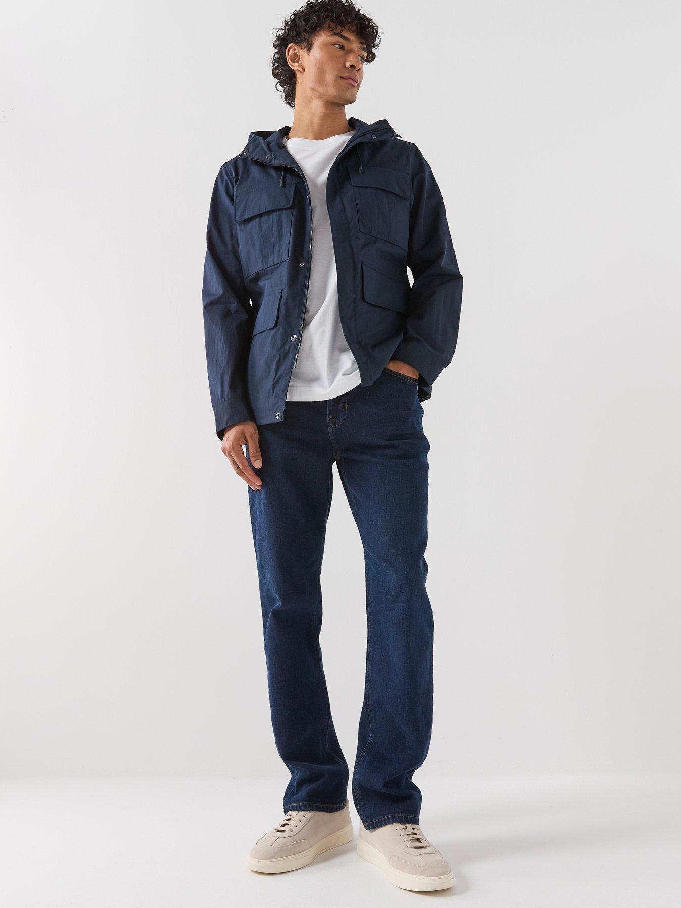 Image 3 of 5 of Belstaff Cargo 4 Pocket Hooded Cotton Jacket - Navy