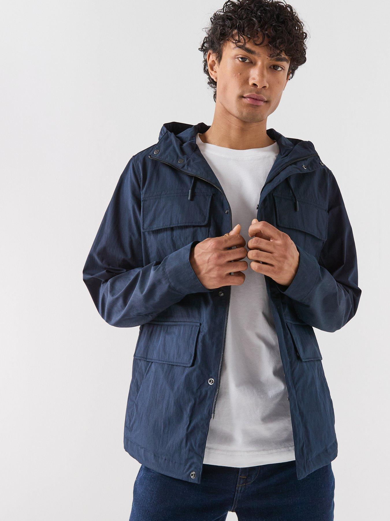 Image 5 of 5 of Belstaff Cargo 4 Pocket Hooded Cotton Jacket - Navy