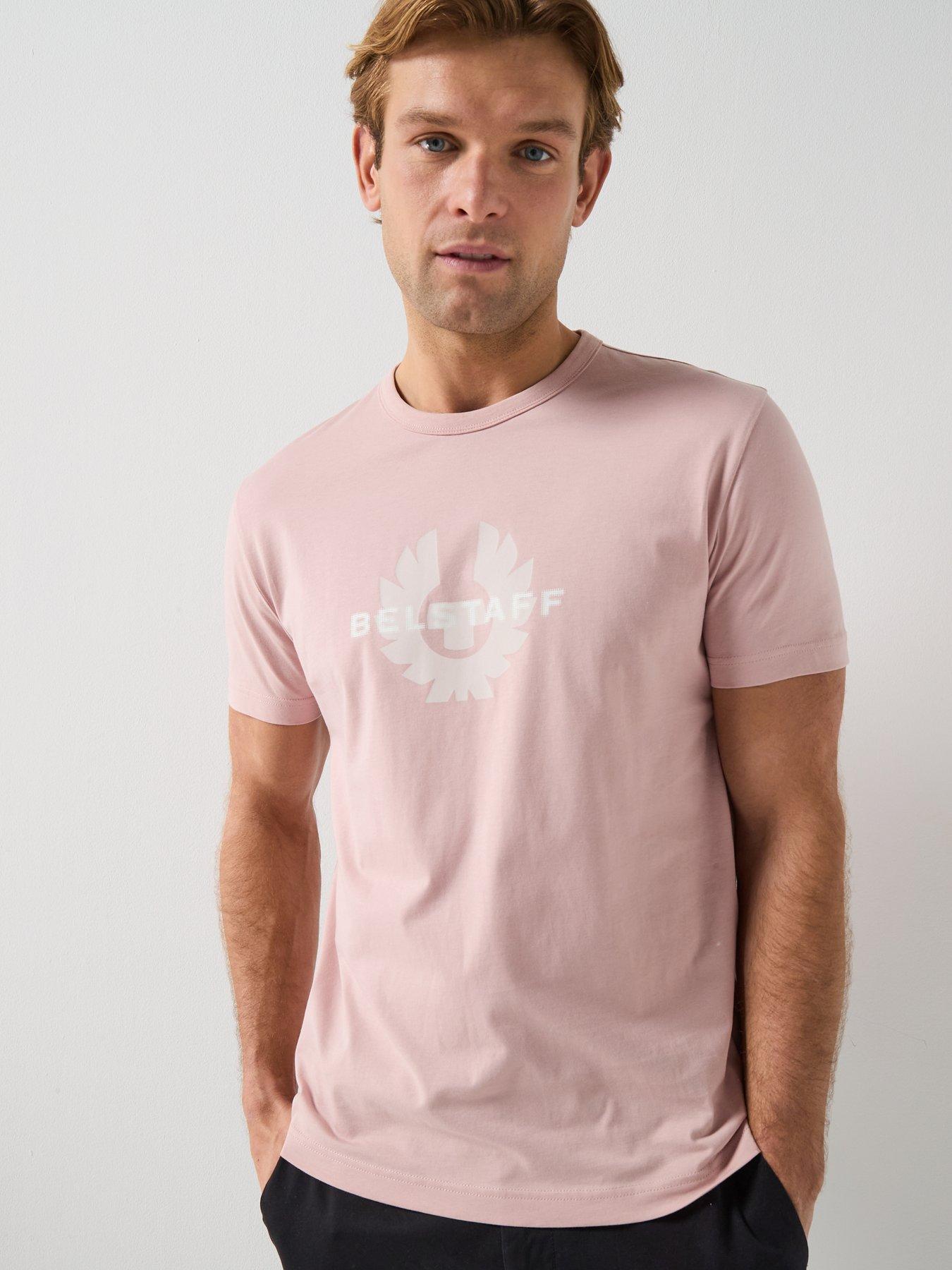 Image 1 of 5 of Belstaff Surface Large Logo T-Shirt - Pink
