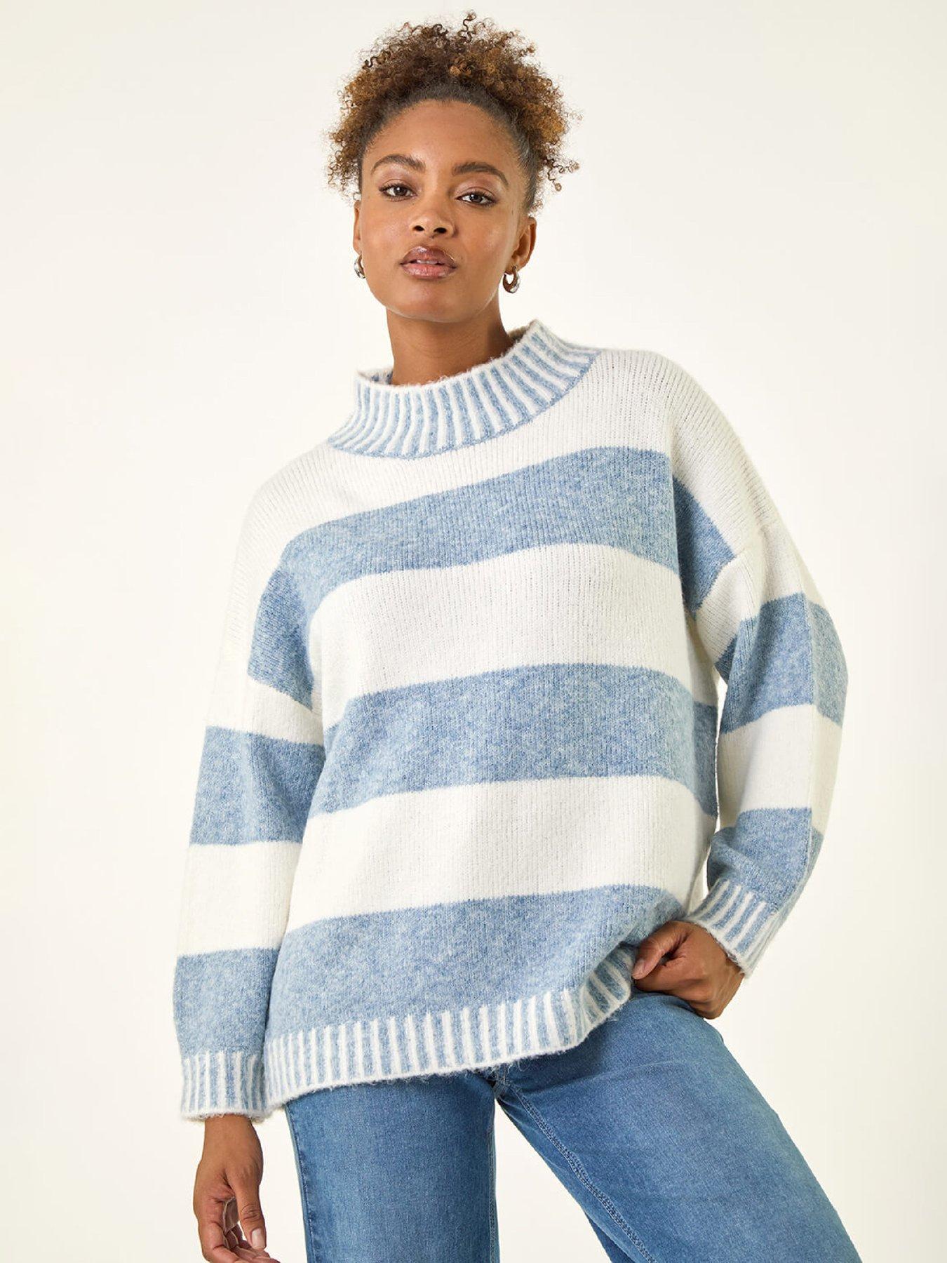 Image 1 of 5 of Roman Stripe Knitted Jumper - Ivory