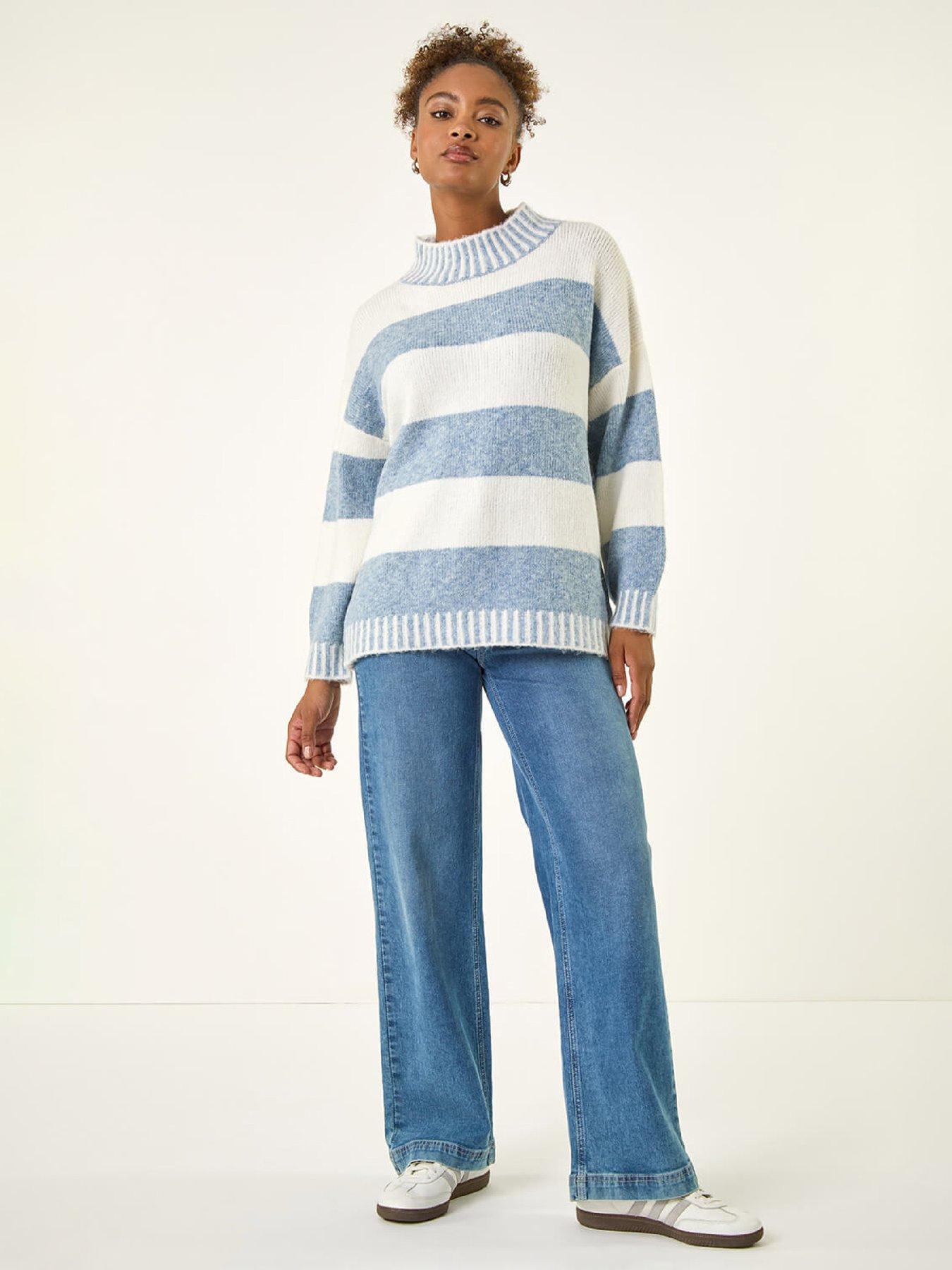 Image 3 of 5 of Roman Stripe Knitted Jumper - Ivory
