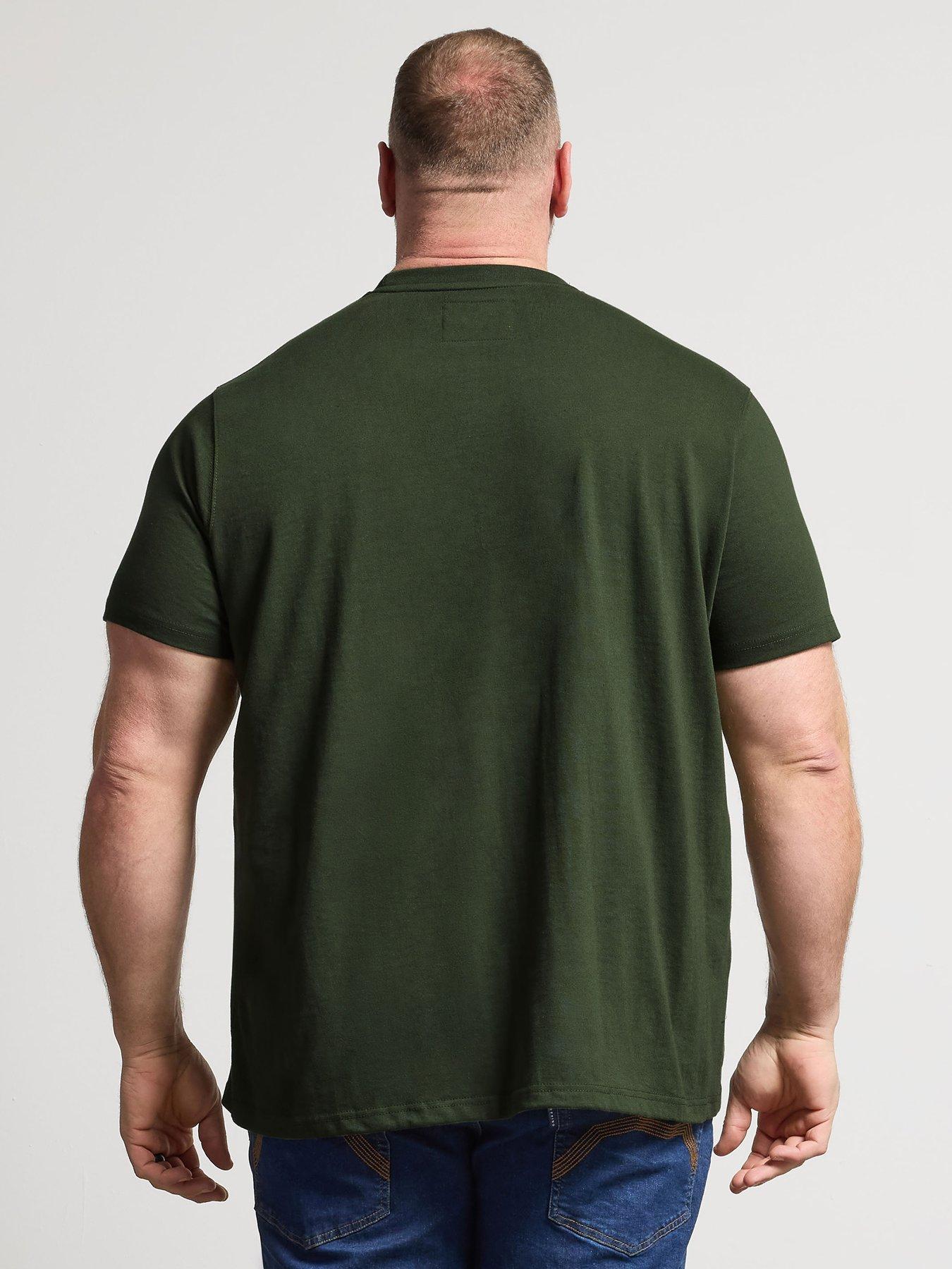 badrhino-embroidered-script-t-shirt-greenstillFront