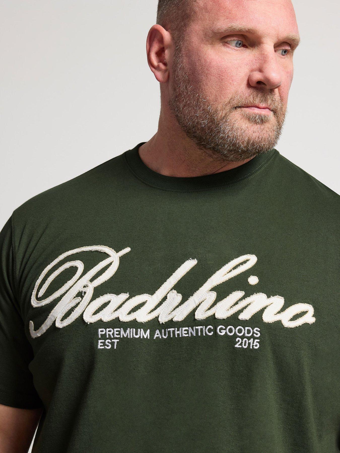 badrhino-embroidered-script-t-shirt-greenoutfit