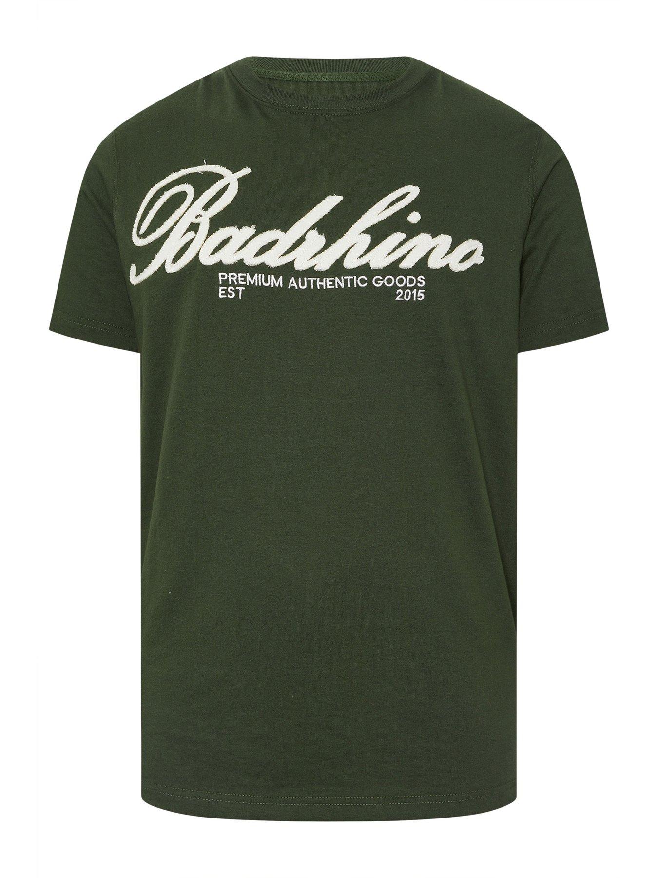 badrhino-embroidered-script-t-shirt-greendetail
