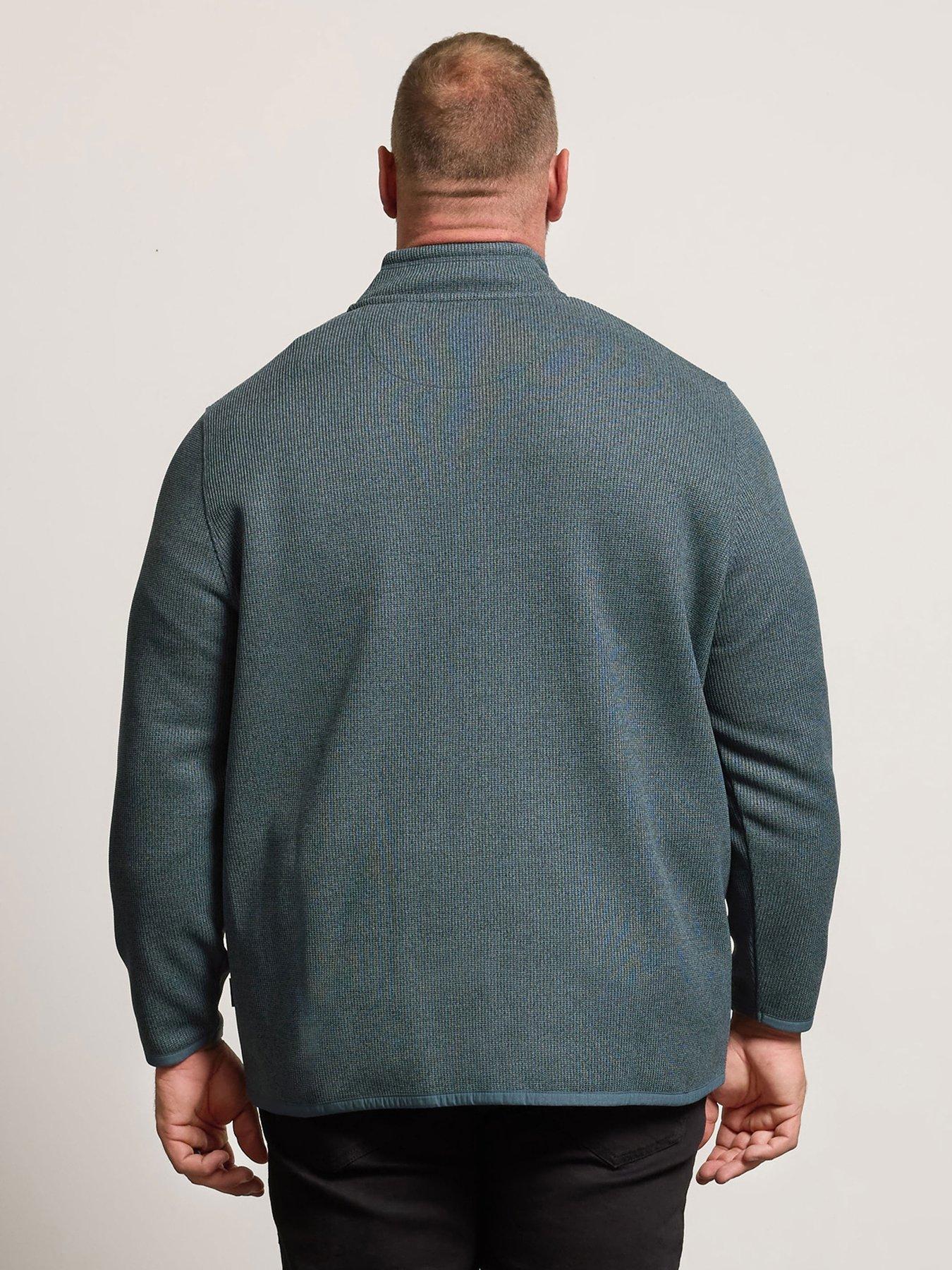 badrhino-textured-zip-thru-sweatshirt-beigestillFront