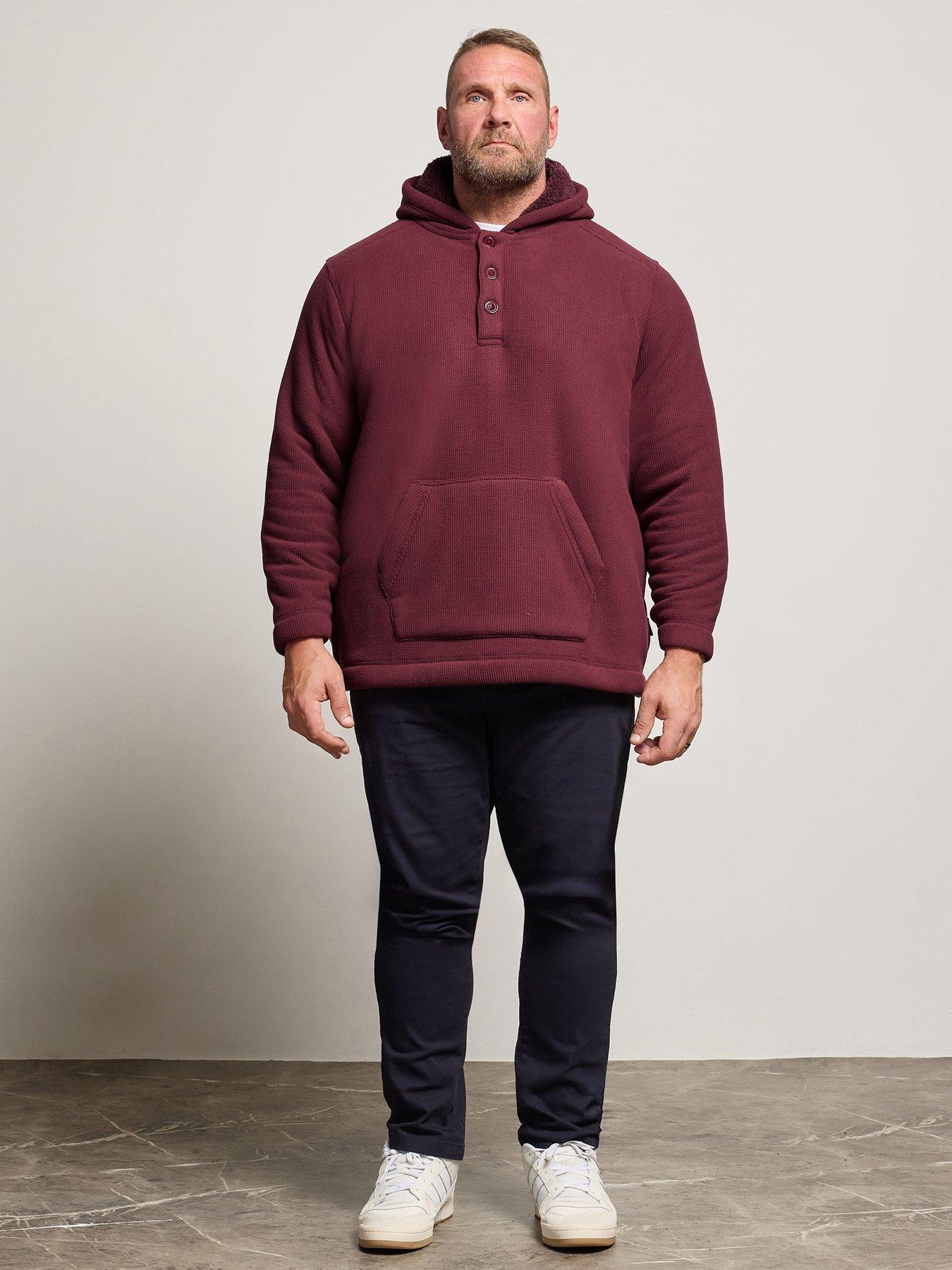 badrhino-button-neck-borg-hoodie-redback