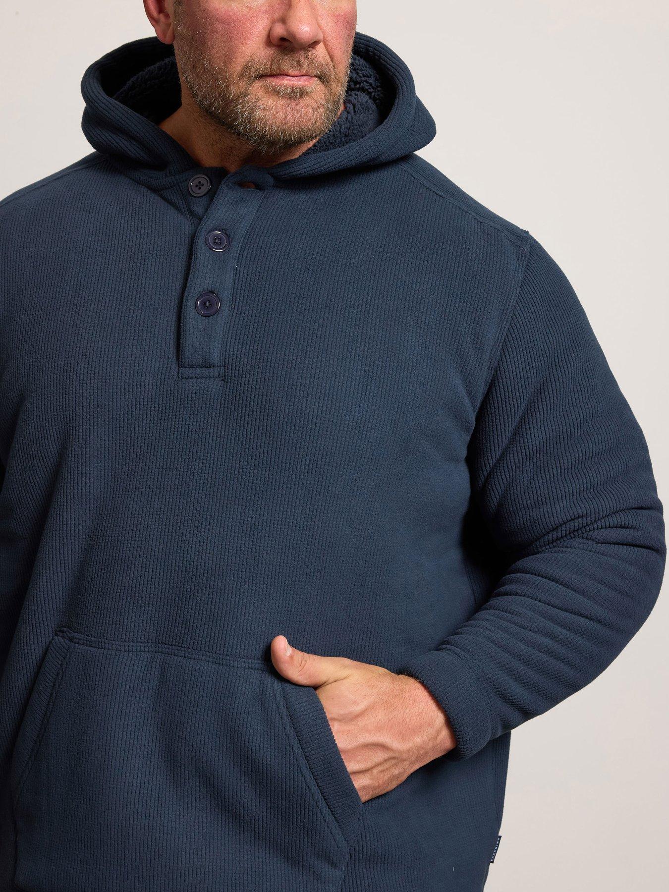 badrhino-button-neck-borg-hoodie-blueoutfit