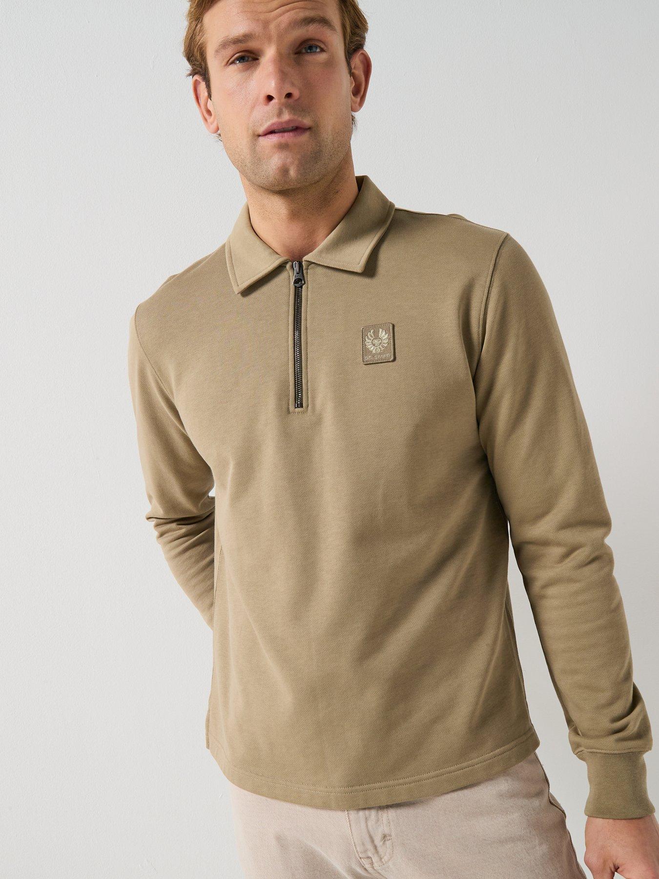 belstaff-curator-collared-14-zip-sweatshirt-light-khakifront