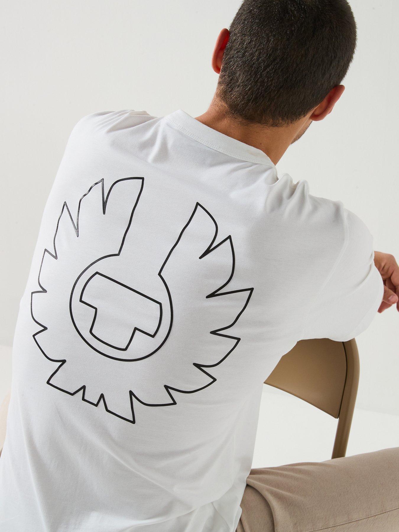 Image 5 of 5 of Belstaff Border Large Back Logo T-Shirt - White