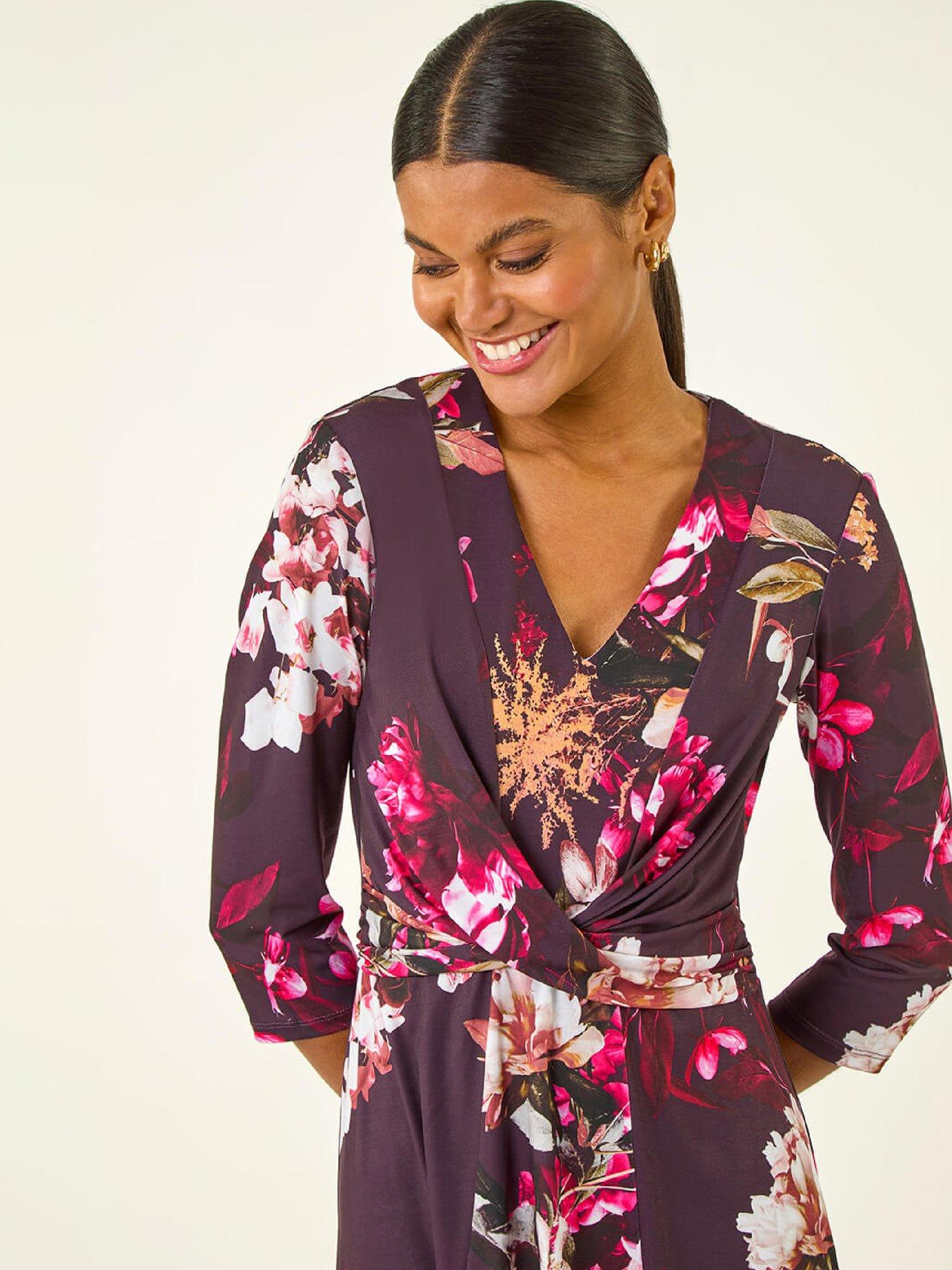 roman-floral-crossover-stretch-midi-dress-wineoutfit