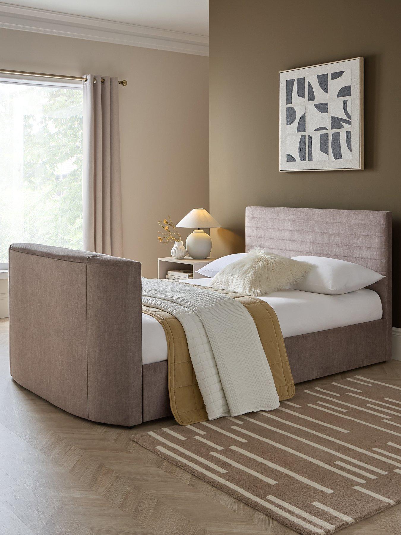 The Very Collection Corrigan Double TV Bed with Mattress Options (Buy  &  SAVE!) - Taupe
