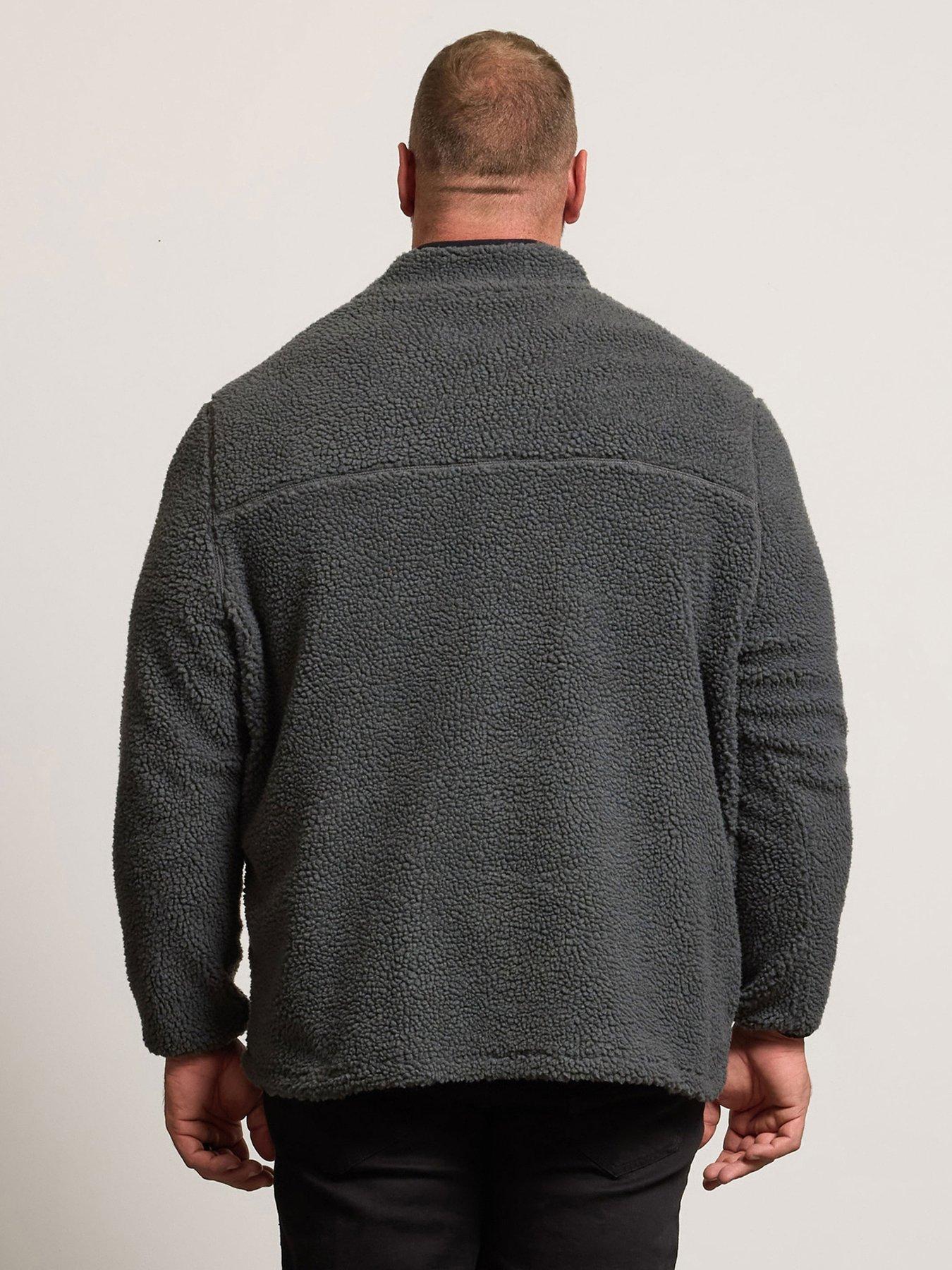 badrhino-sherpa-quarter-zip-sweatshirt-greystillFront