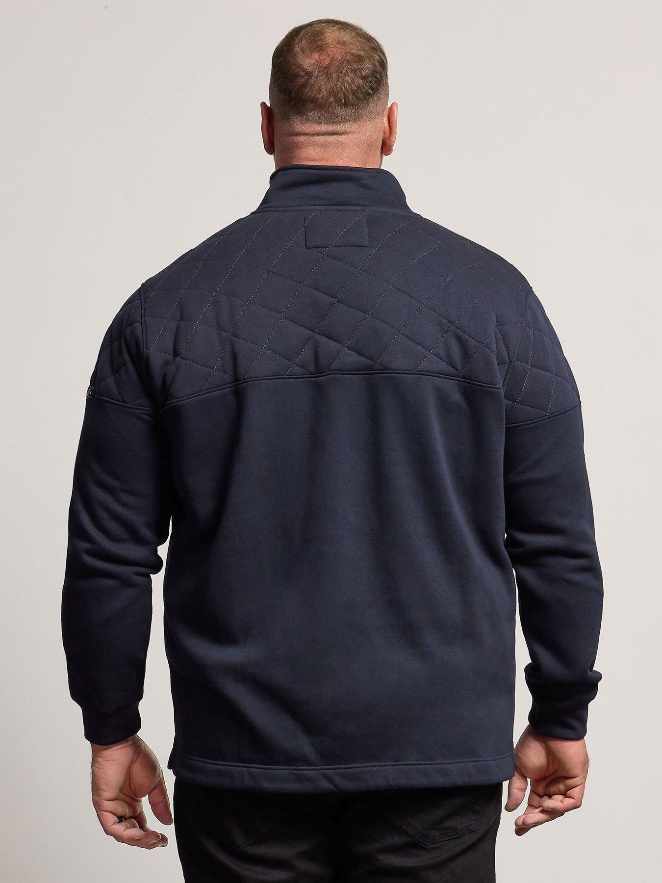 badrhino-quilted-half-zip-sweatshirt-bluestillFront