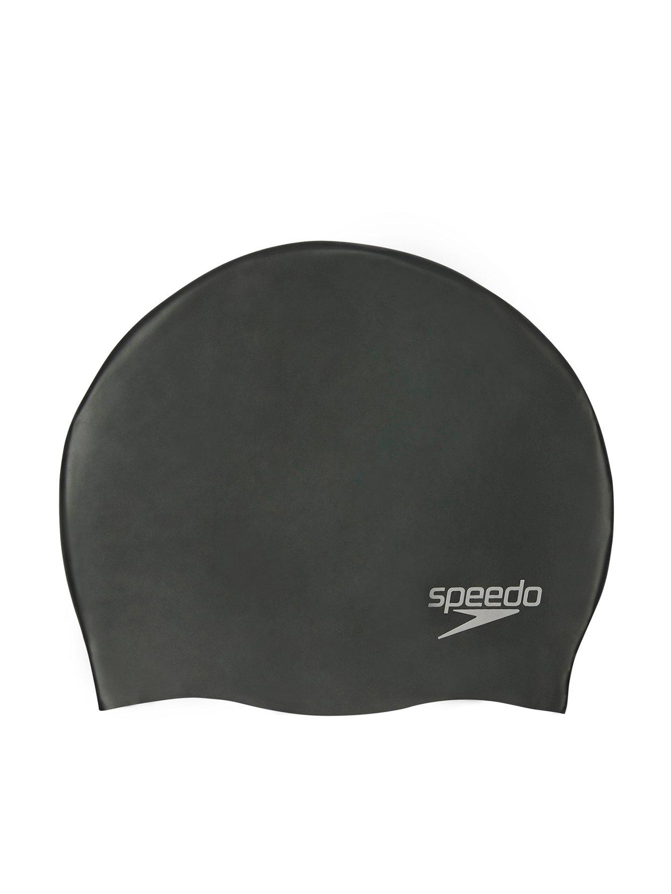 Speedo Mens Adults Unisex Silicone Swimming Cap - Black