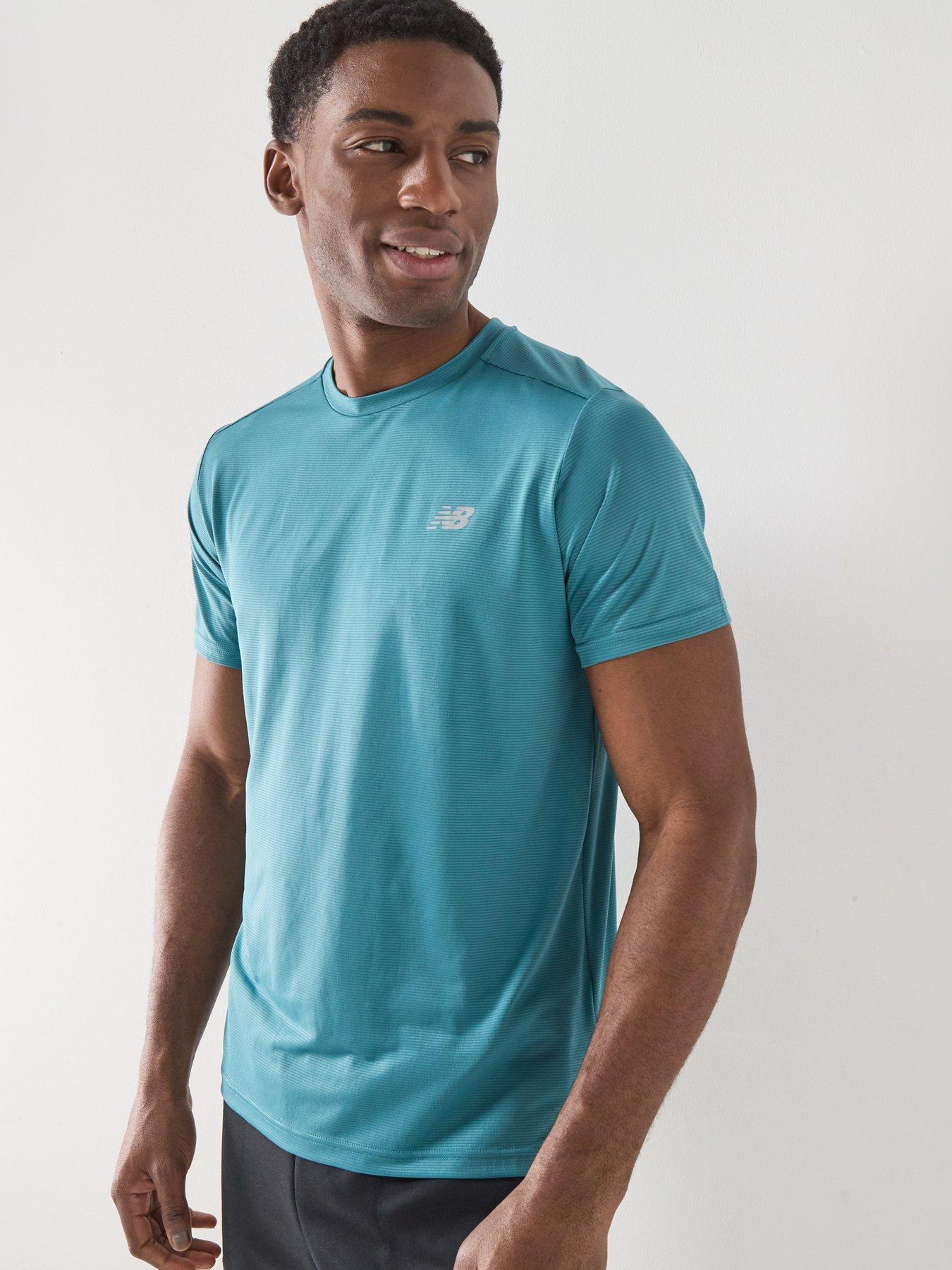 New Balance Mens Running Sport Essentials T-shirt Green