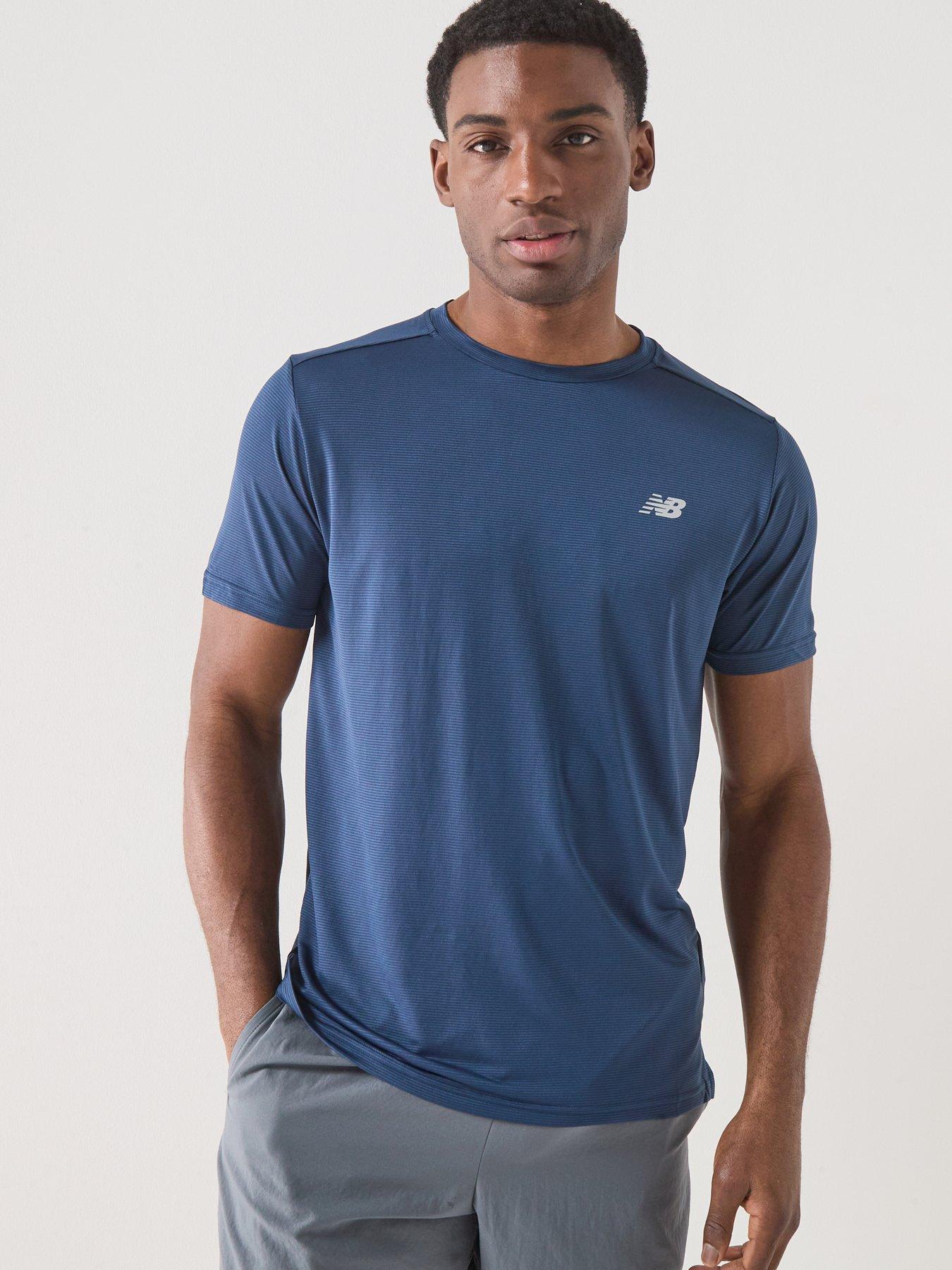 New Balance Mens Running Sport Essentials T-shirt Navy