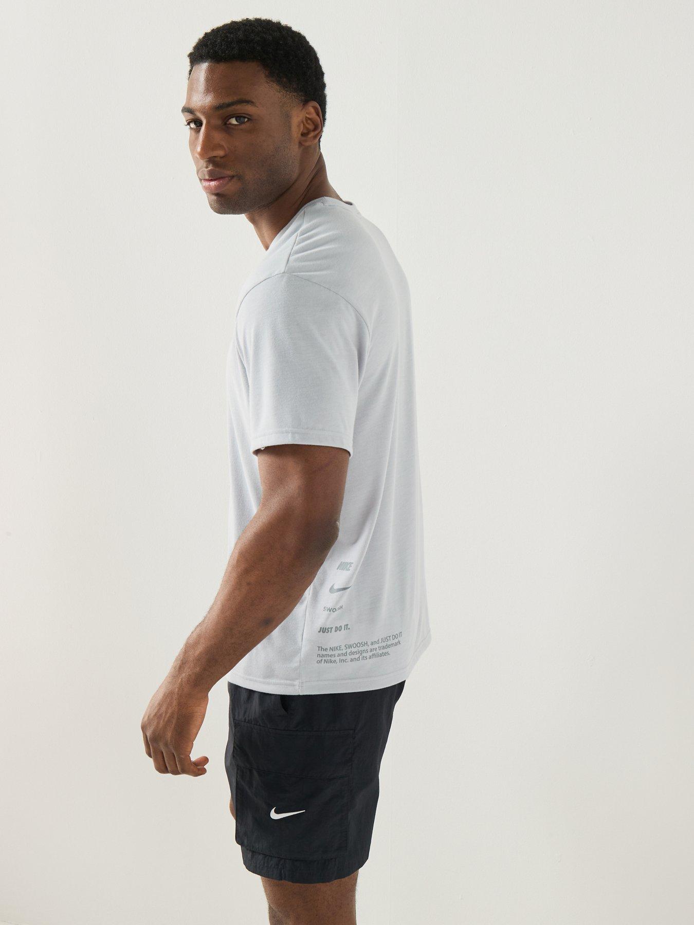 Image 6 of 7 of Nike Mens Short Sleeve Hydroguard T Shirt- Grey
