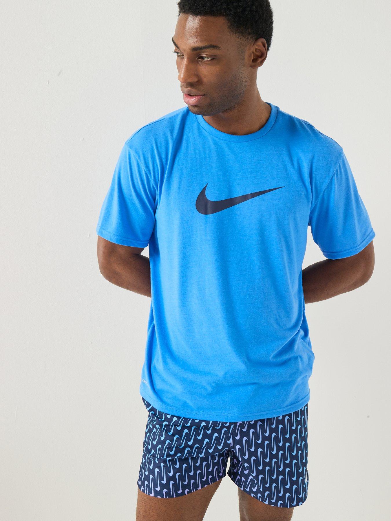 Image 1 of 6 of Nike Mens Short Sleeve Hydroguard T Shirt - Blue