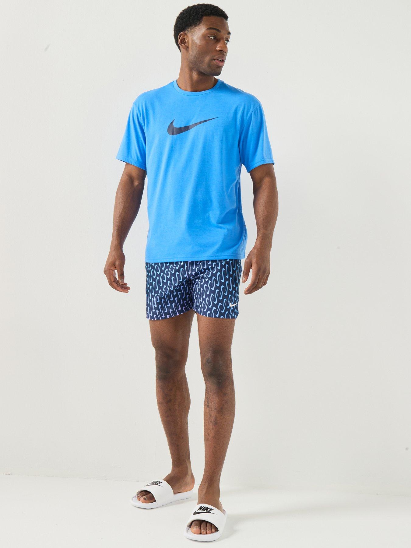 Image 3 of 6 of Nike Mens Short Sleeve Hydroguard T Shirt - Blue