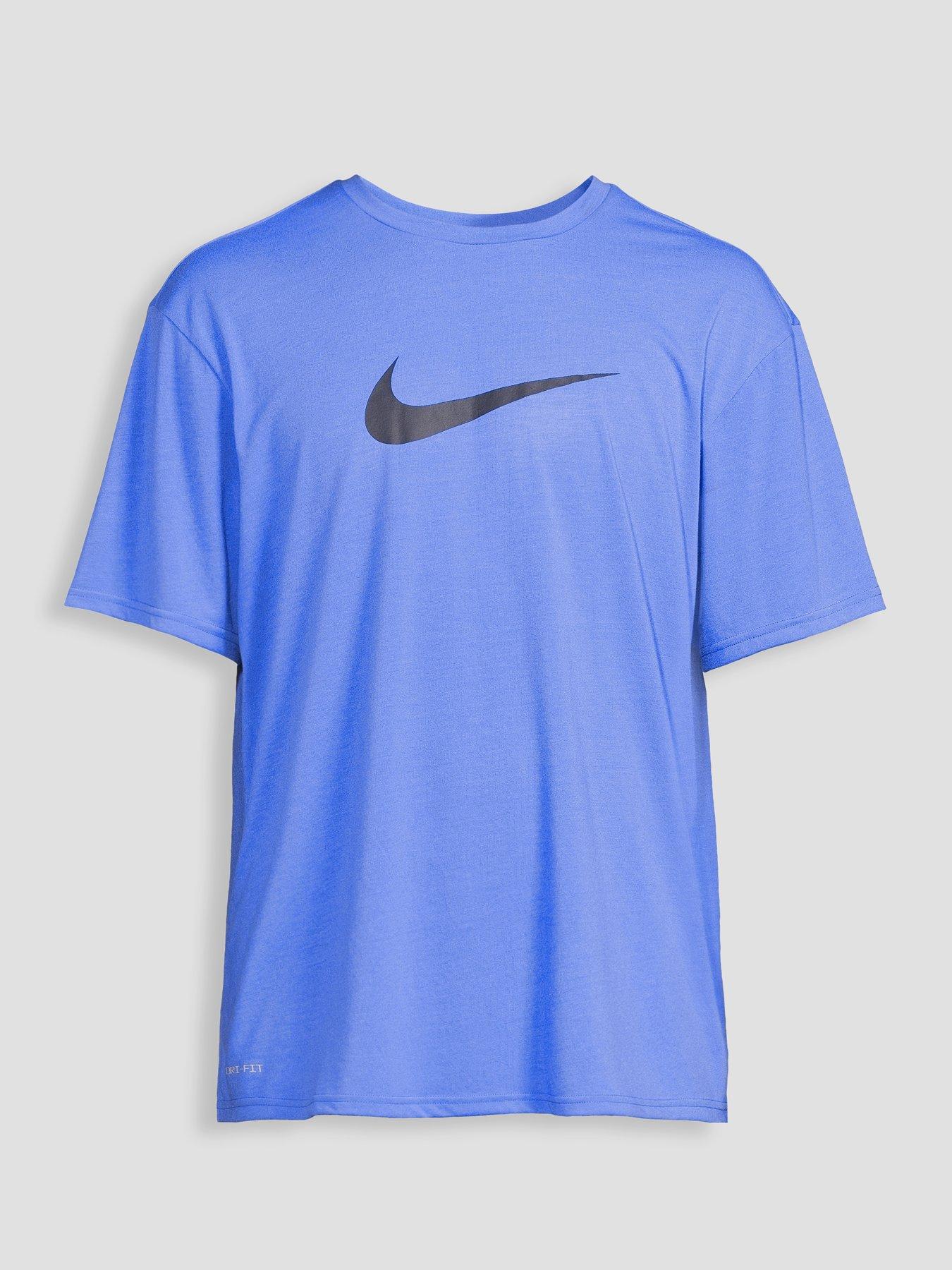 Image 6 of 6 of Nike Mens Short Sleeve Hydroguard T Shirt - Blue