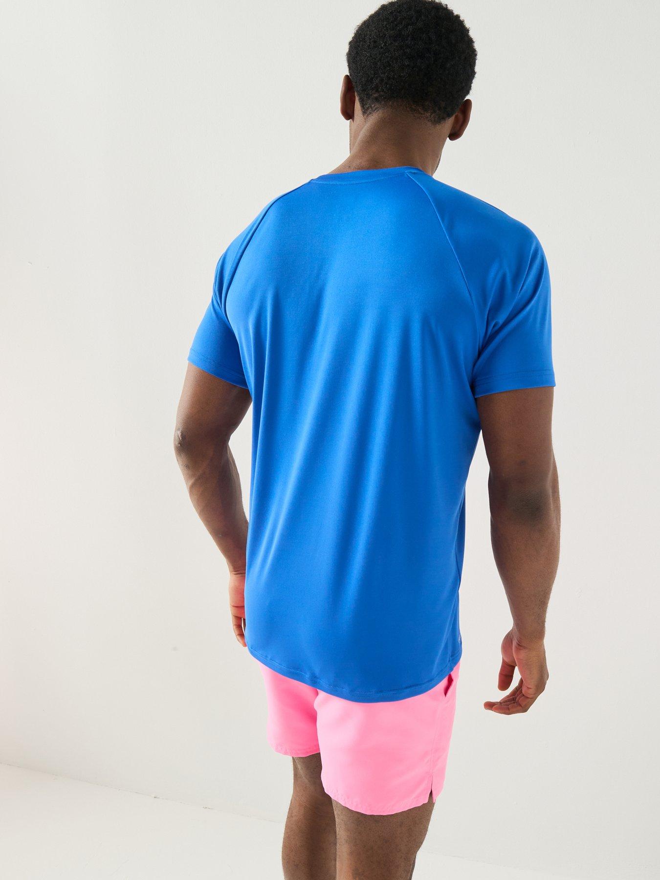 Image 2 of 7 of Nike Mens Short Sleeve Hydroguard T Shirt - Blue