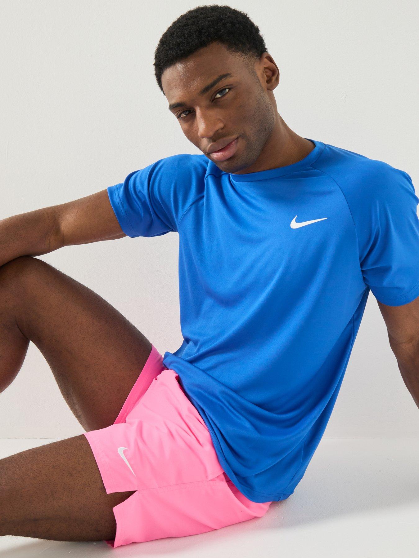 Image 5 of 7 of Nike Mens Short Sleeve Hydroguard T Shirt - Blue