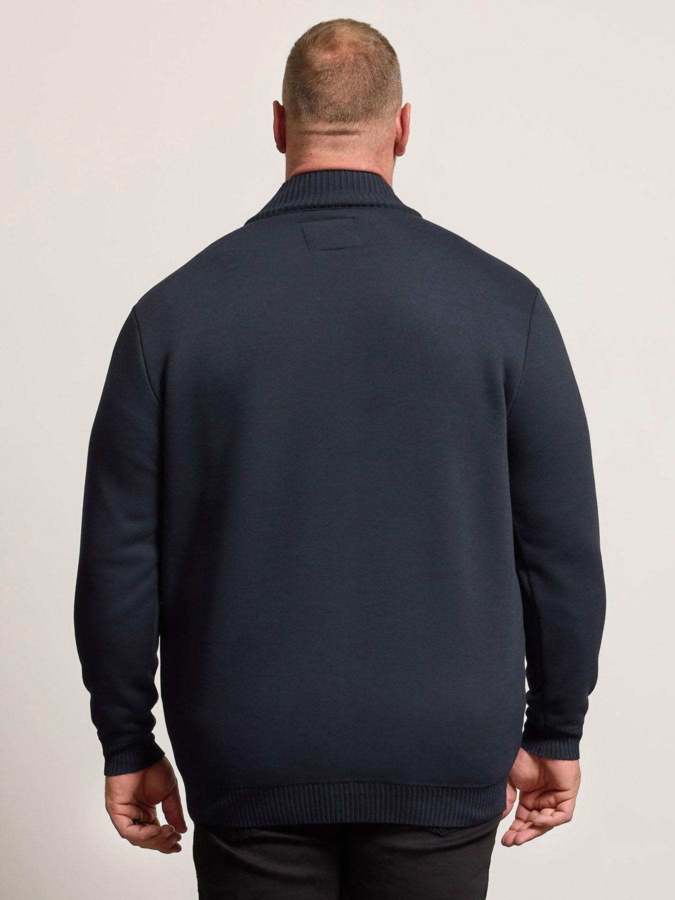 badrhino-diamond-quilted-fleece-zip-up-bluestillFront