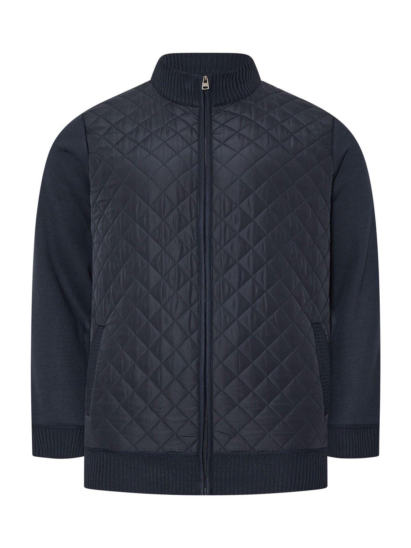 badrhino-diamond-quilted-fleece-zip-up-bluedetail