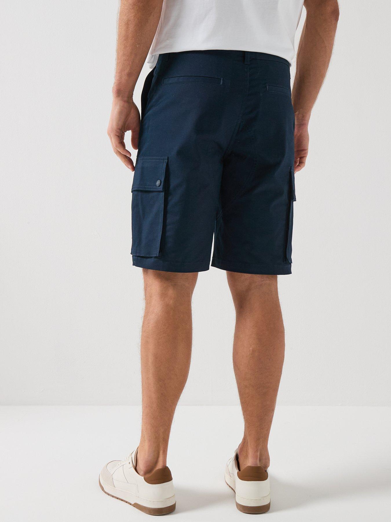 belstaff-route-cargo-shorts-navystillFront